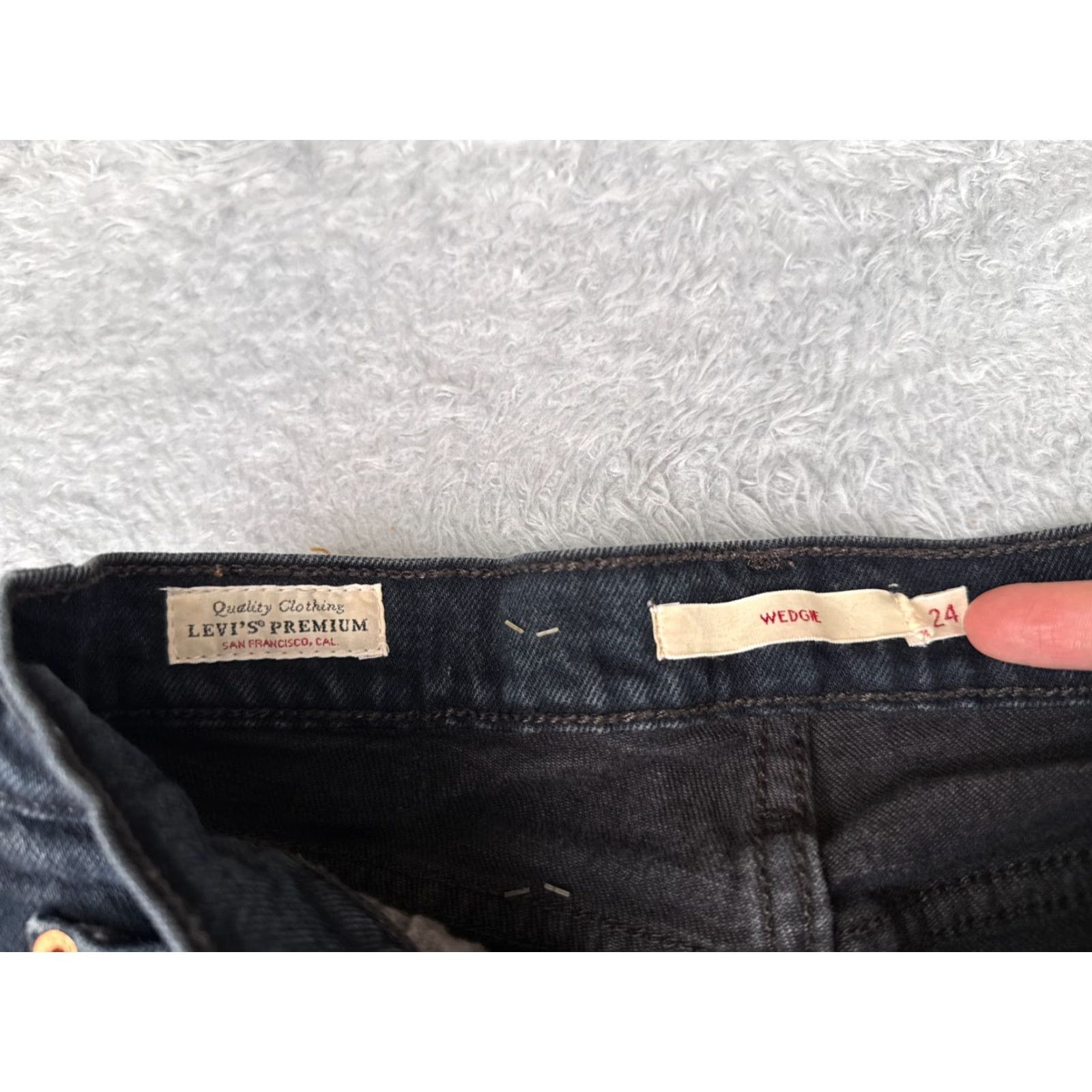 Levi's Levi's Wedgie Fit Jeans Womens Medium Wash Denim 24x27 Retro 90s Cotton Straight Fit Big E Size 42" / US 20 - 6 Thumbnail