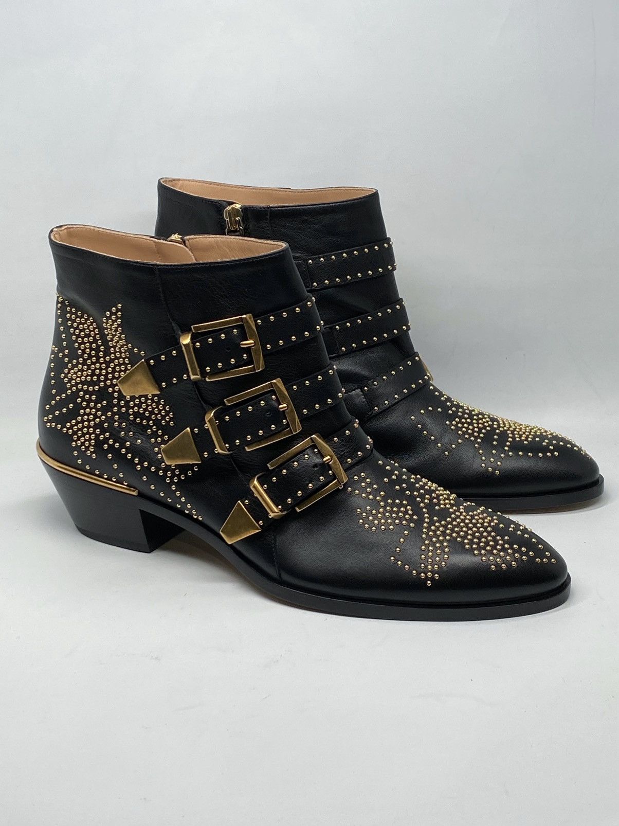 Chloe Chloe Susanna Pointed-Toe Studded Booties size 40 Size US 10 / IT 40 - 5 Thumbnail