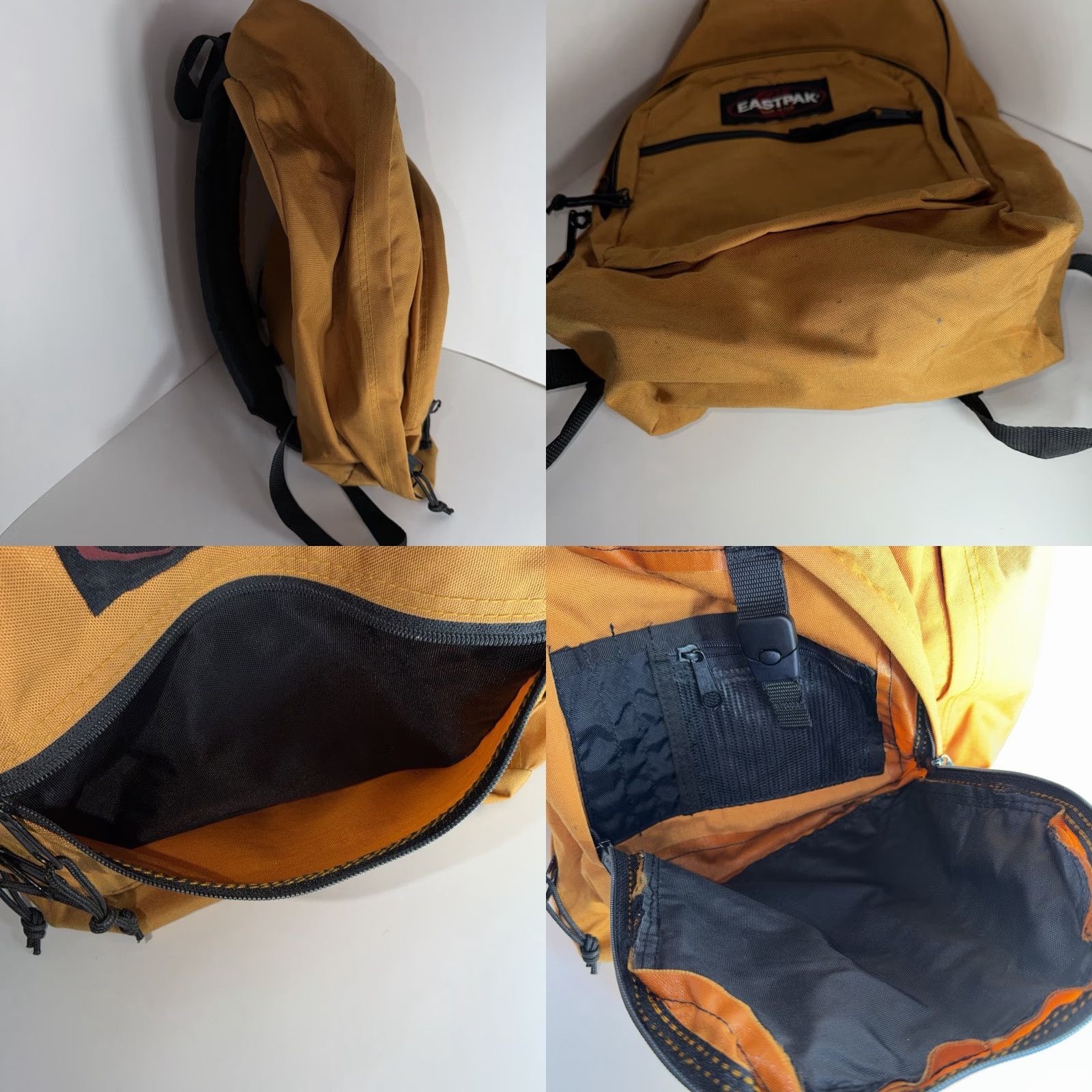 Eastpak VINTAGE Eastpak Backpack Men Medium Orange USA Leather 90s Burnt Orange Size ONE SIZE - 8 Thumbnail