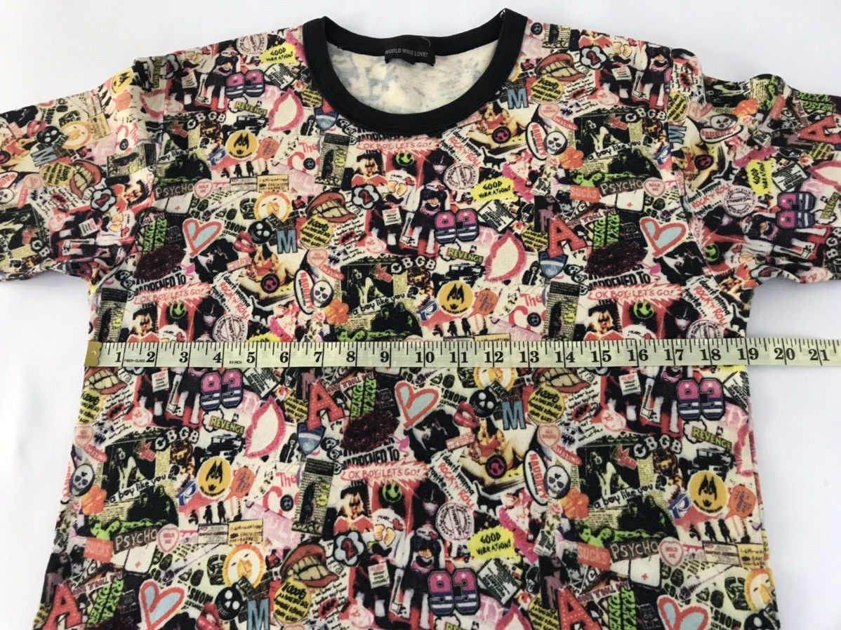 Vintage World Wide Love Sticker Style Over Printed Logo Tee Size US M / EU 48-50 / 2 - 8 Thumbnail