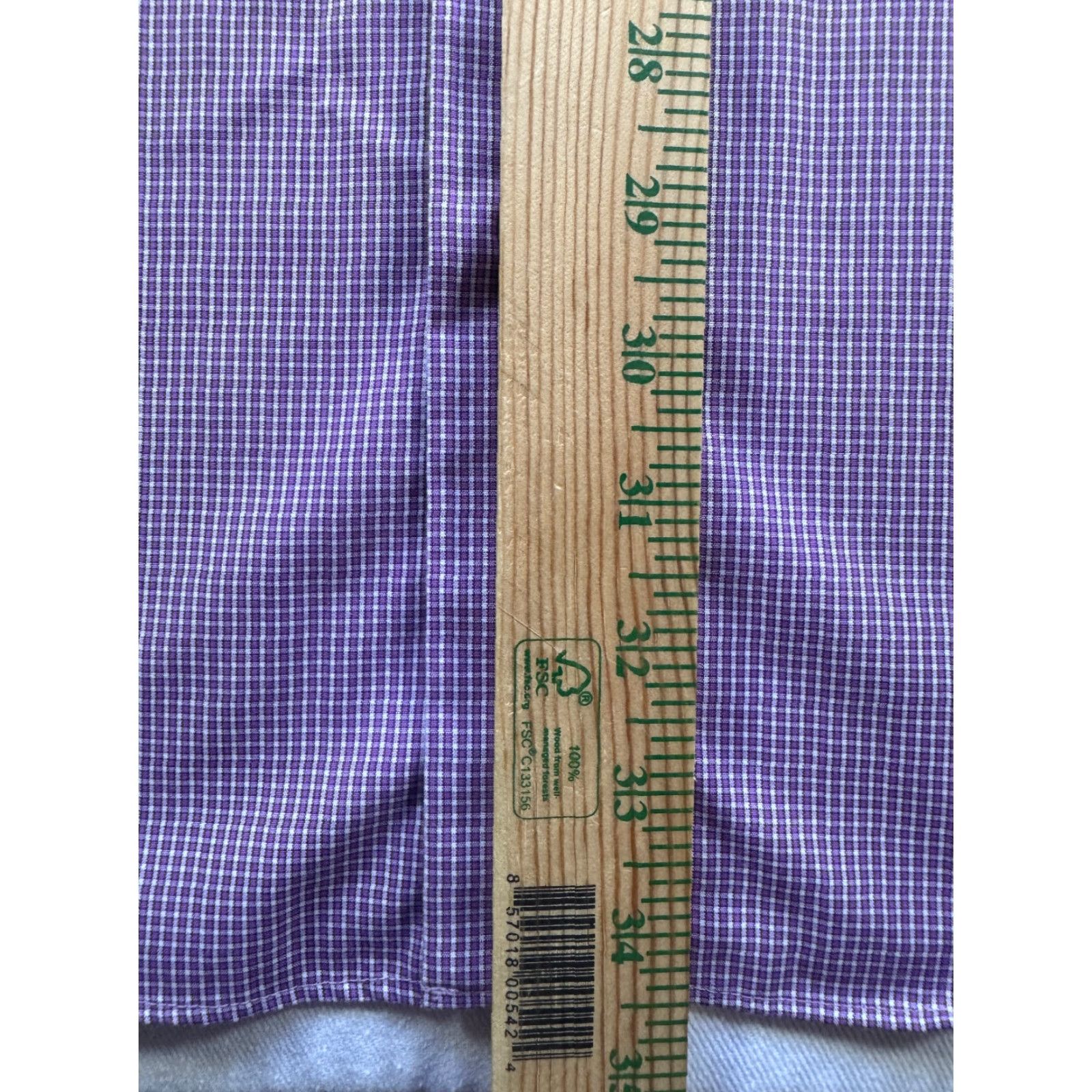 Pronto Uomo VINTAGE Pronto Uomo Purple Check Shirt Long Sleeve Button-Up Cotton 2035 XLT Mens Size US XL / EU 56 / 4 - 5 Thumbnail