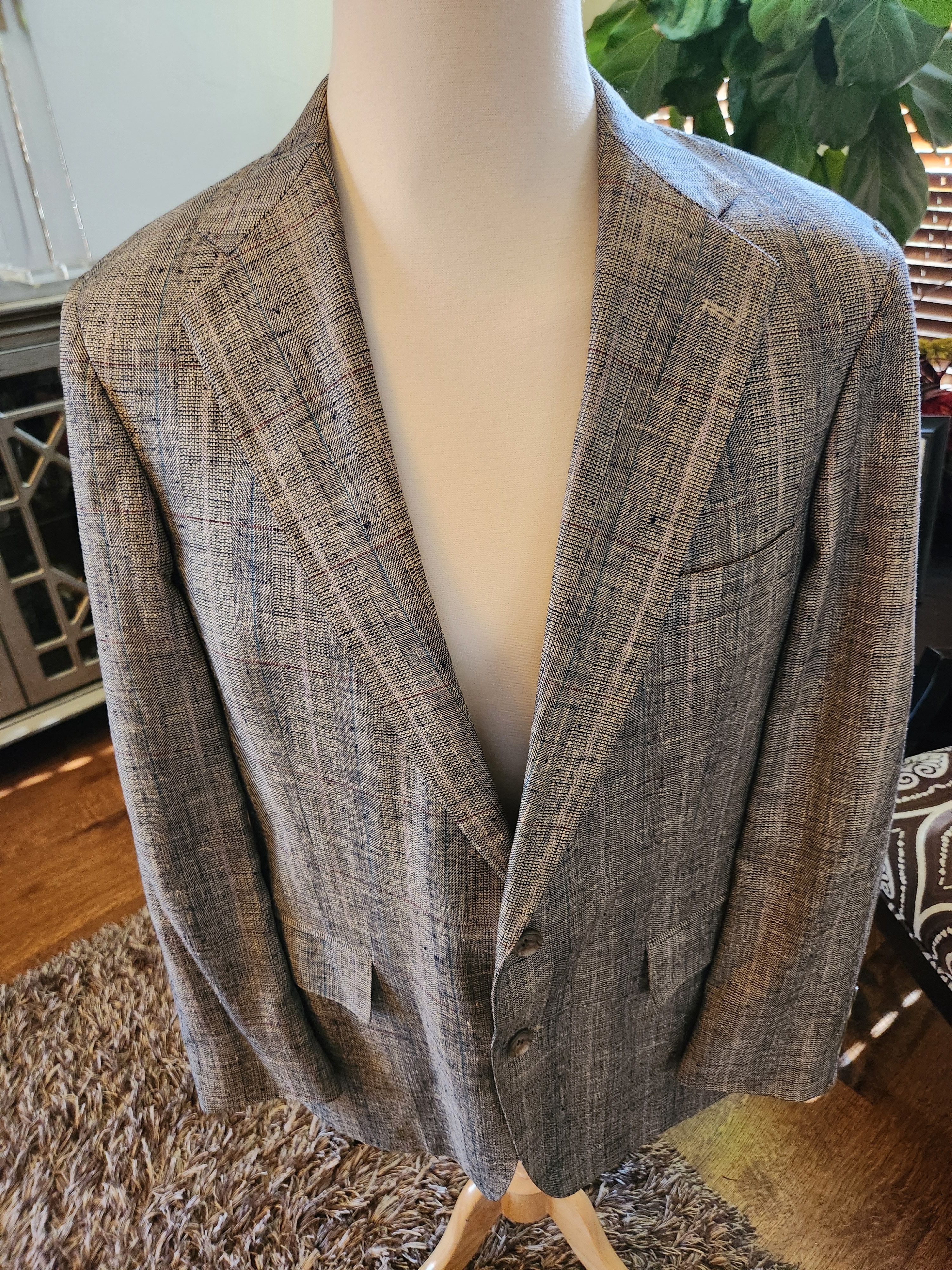 Vintage Vintage 70's Southampton 2 Button Men's 100% Silk Blazer Size 40R - 1 Thumbnail