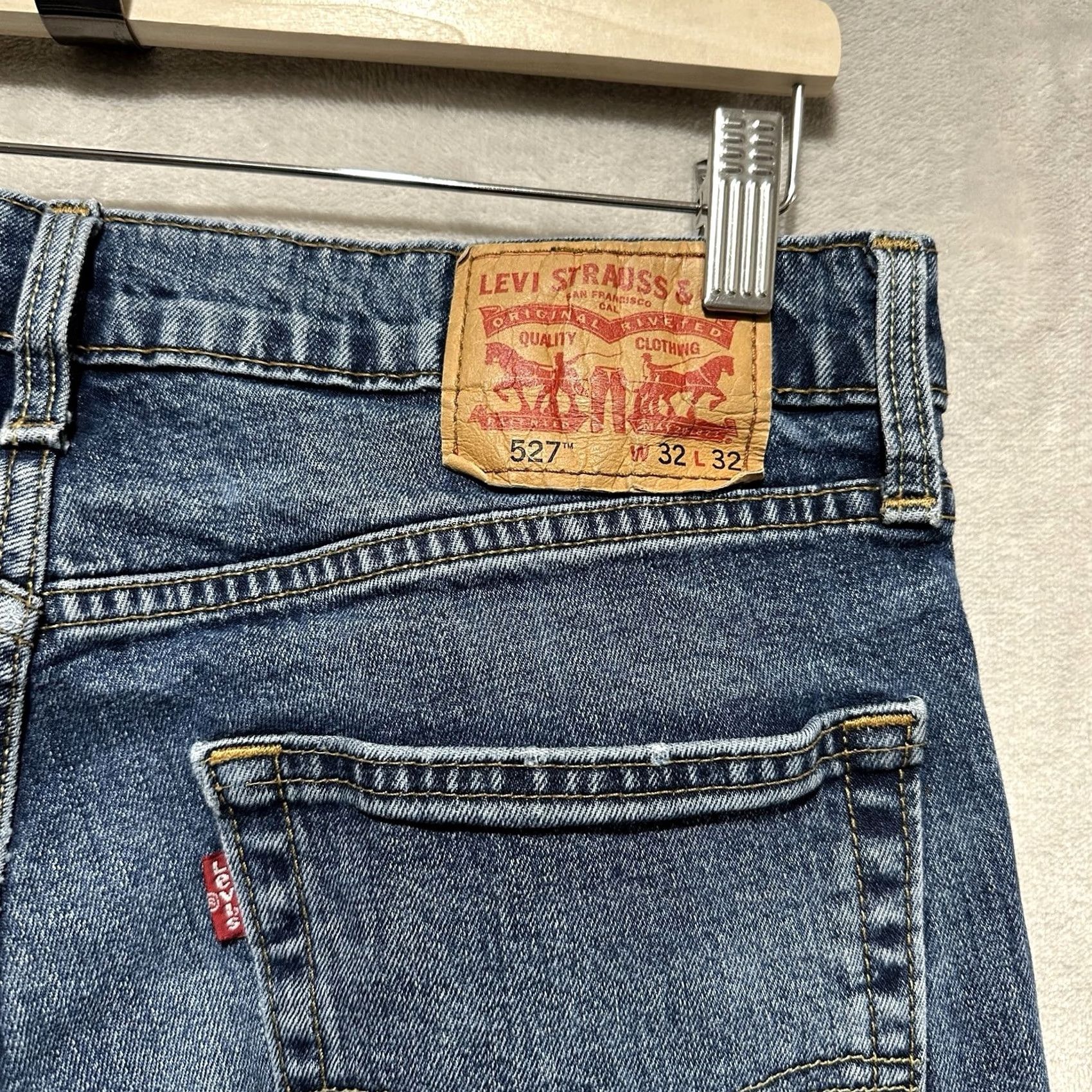 Levi's Levi's Men 527 Slim Bootcut Jeans Blue Size 32 Denim Regular Inseam 32/32 City Distressed Stretch Size US 32 / EU 48 - 6 Thumbnail