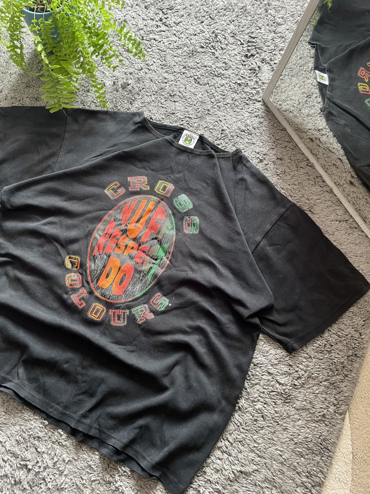 Cross Colours × Vintage 90s Cross Colours T-Shirt Streetwear Vintage Logo Rare Y2k Size US XL / EU 56 / 4 - 4 Thumbnail