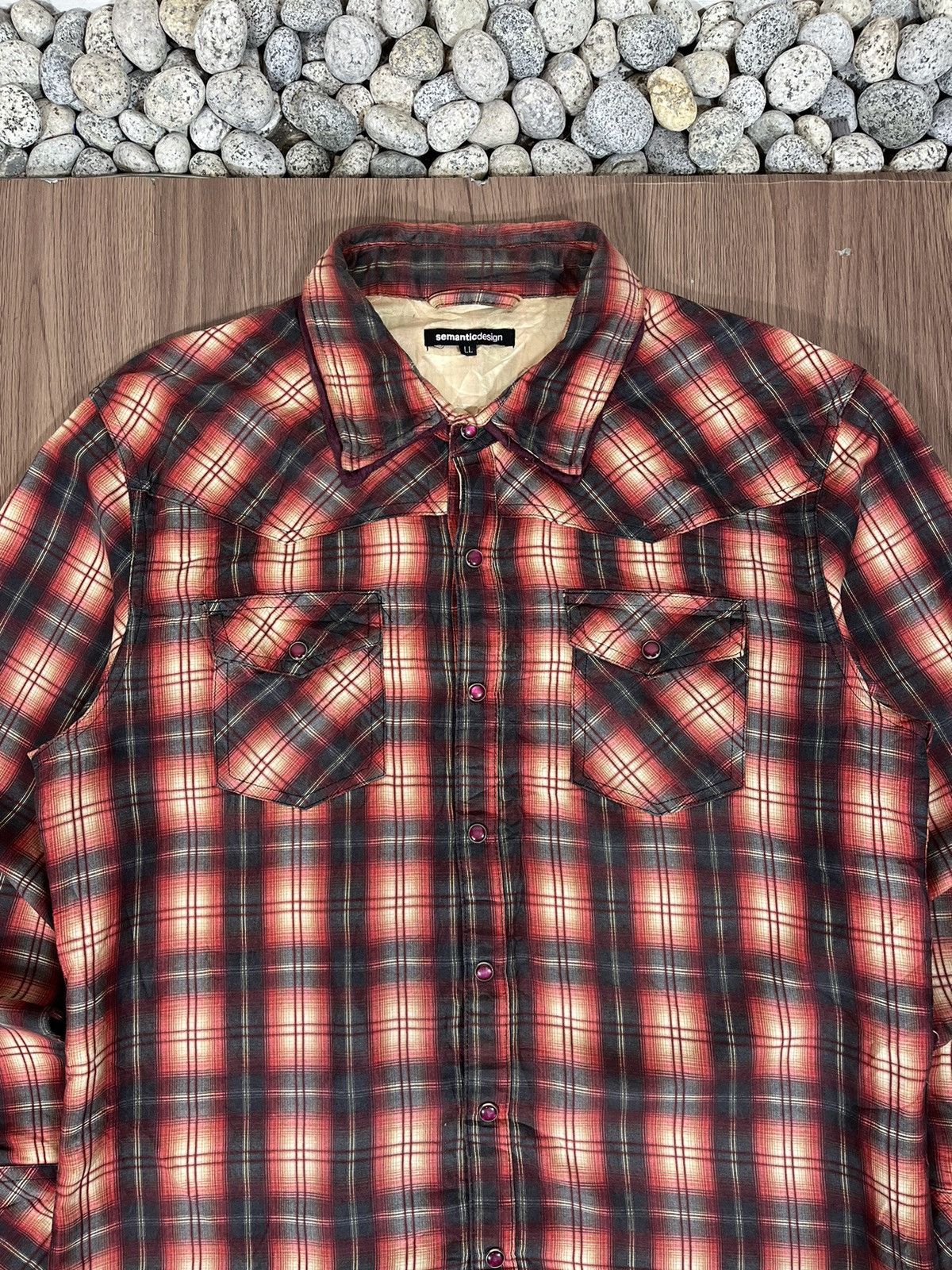 Japanese Brand × Tornado Mart × semanticdesign Semantic Design Double Collar Western Style Plaid Shirt Size US L / EU 52-54 / 3 - 3 Thumbnail