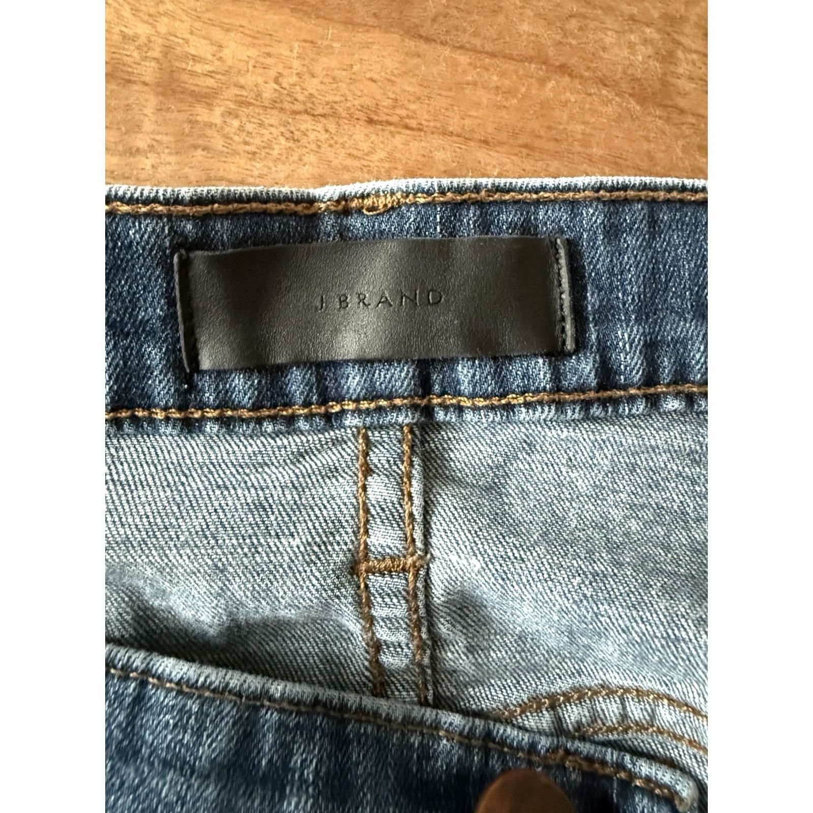 J Brand J Brand Kane Jeans Mens Size 36 Slim Straight Denim Blue 5-Pocket Logo Zipper Button Inseam 28" Regular Rise Mid Vintage: No Size US 37 - 3 Thumbnail