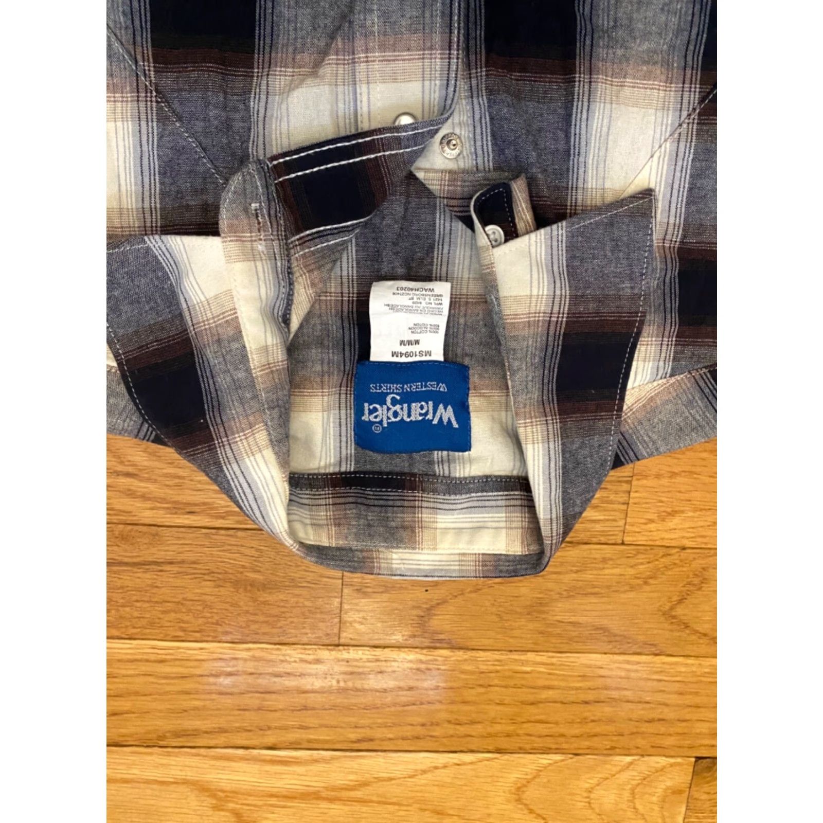 Wrangler Wrangler Wrancher Flannel Western Shirt Mens M Pearl Snap Brown Plaid Size US M / EU 48-50 / 2 - 3 Thumbnail