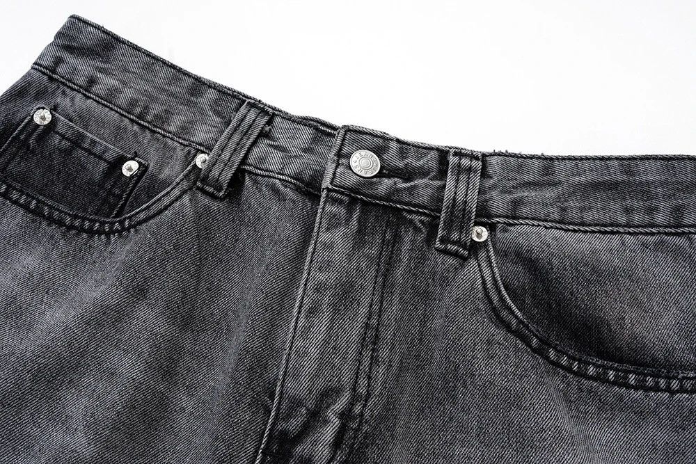 Japanese Brand × Vintage Dark Grey Washed Damage Baggy jeans y2k streetwear Size US 32 / EU 48 - 11 Thumbnail