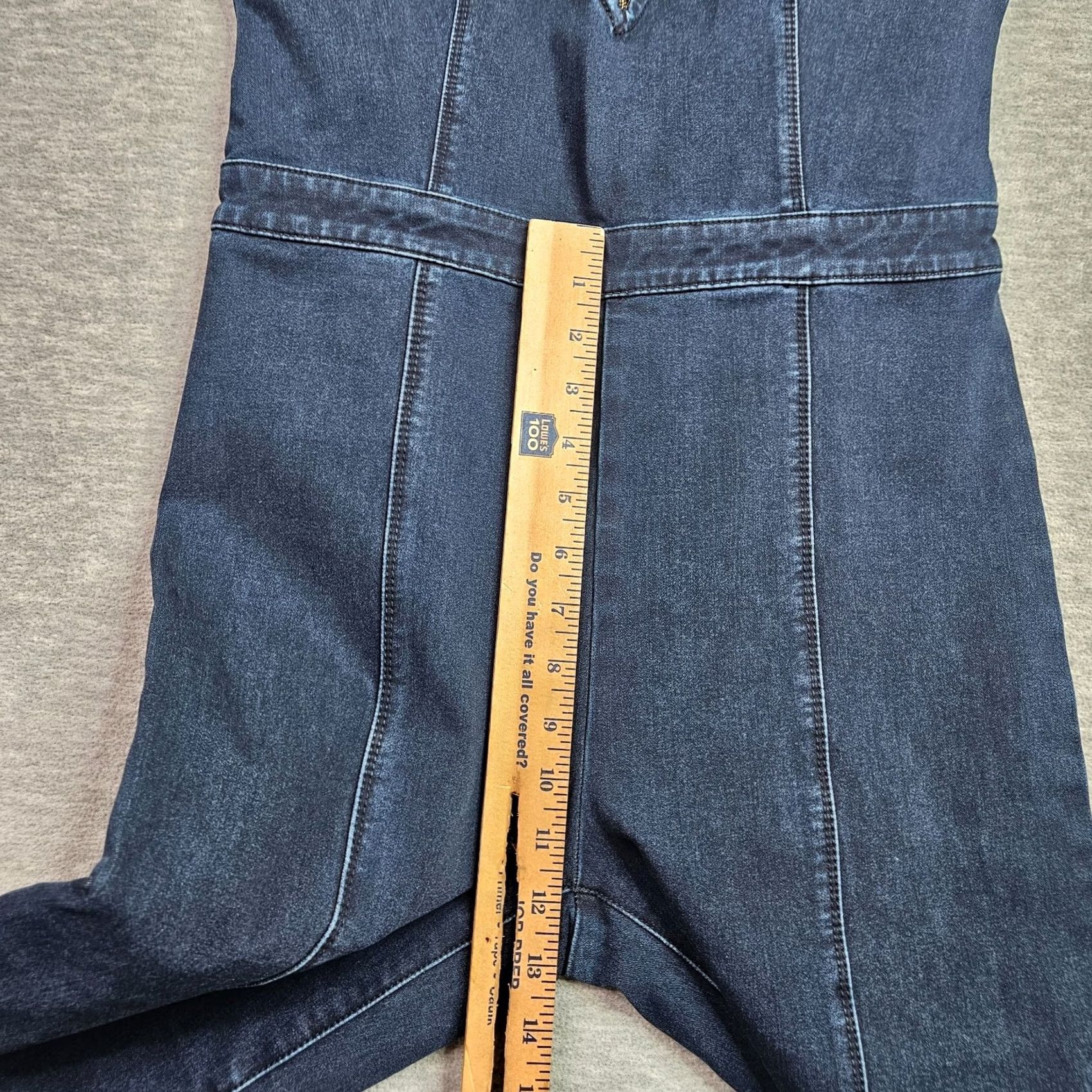 Bebe bebe Jumpsuit Denim V-Neck Half Zip Sleeveless Size 10 Blue Women's Vintage: No? Size L / US 10 / IT 46 - 5 Thumbnail