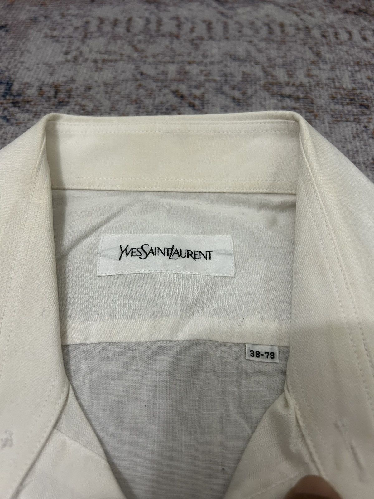 Saint Laurent Paris × Vintage × Yves Saint Laurent Vintage YvesSaintLaurent White Buttom Shirt Size US M / EU 48-50 / 2 - 6 Thumbnail