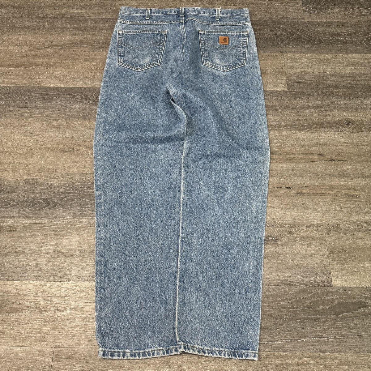 Carhartt × Vintage Vintage 90s Carhartt light blue denim jeans wide leg Size US 36 / EU 52 - 1 Thumbnail