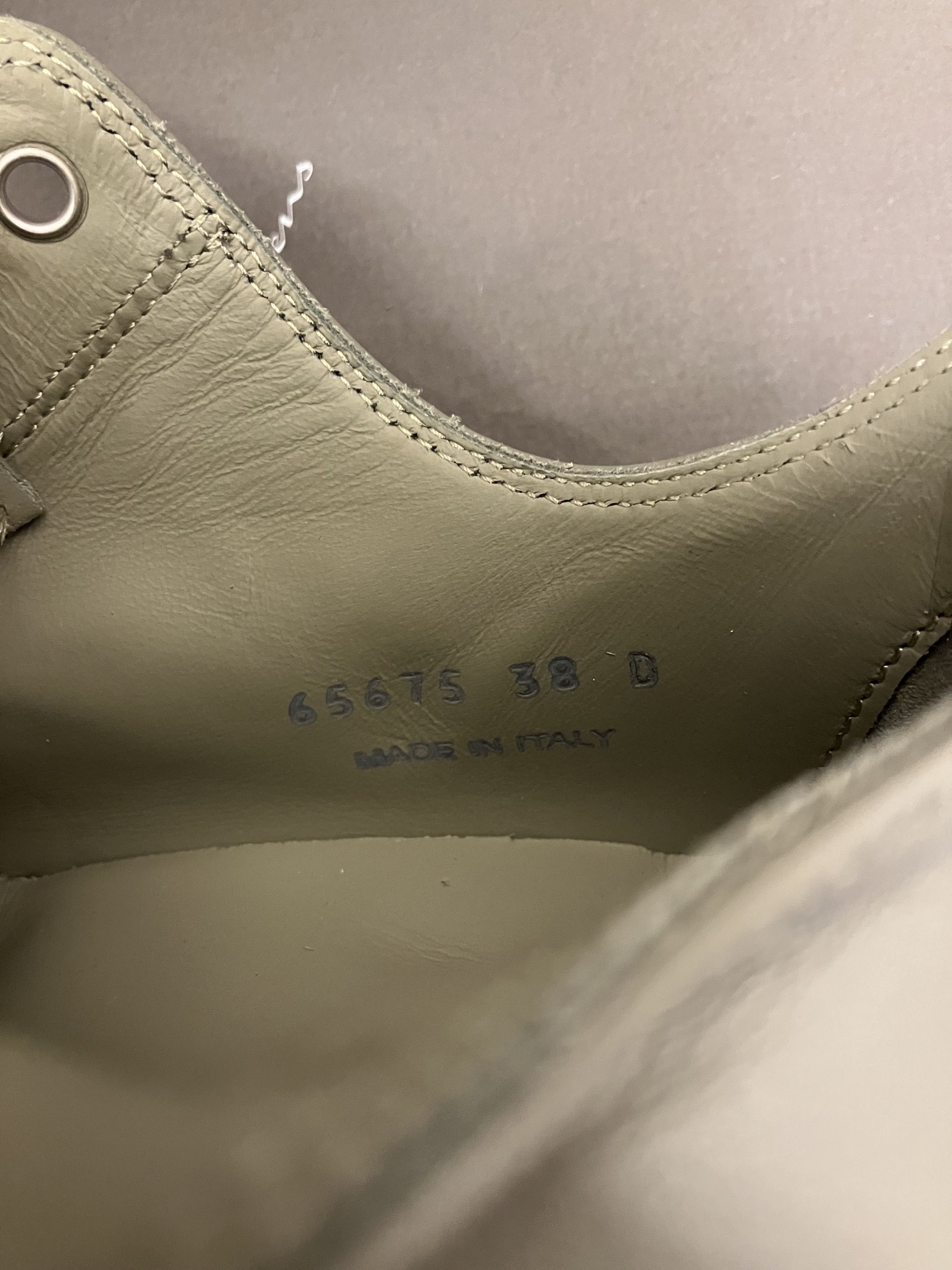 Rick Owens Low Mega Bumper Leather Sneaker Celadon/Milk/Milk Size US 5.5 / EU 38 - 8 Thumbnail