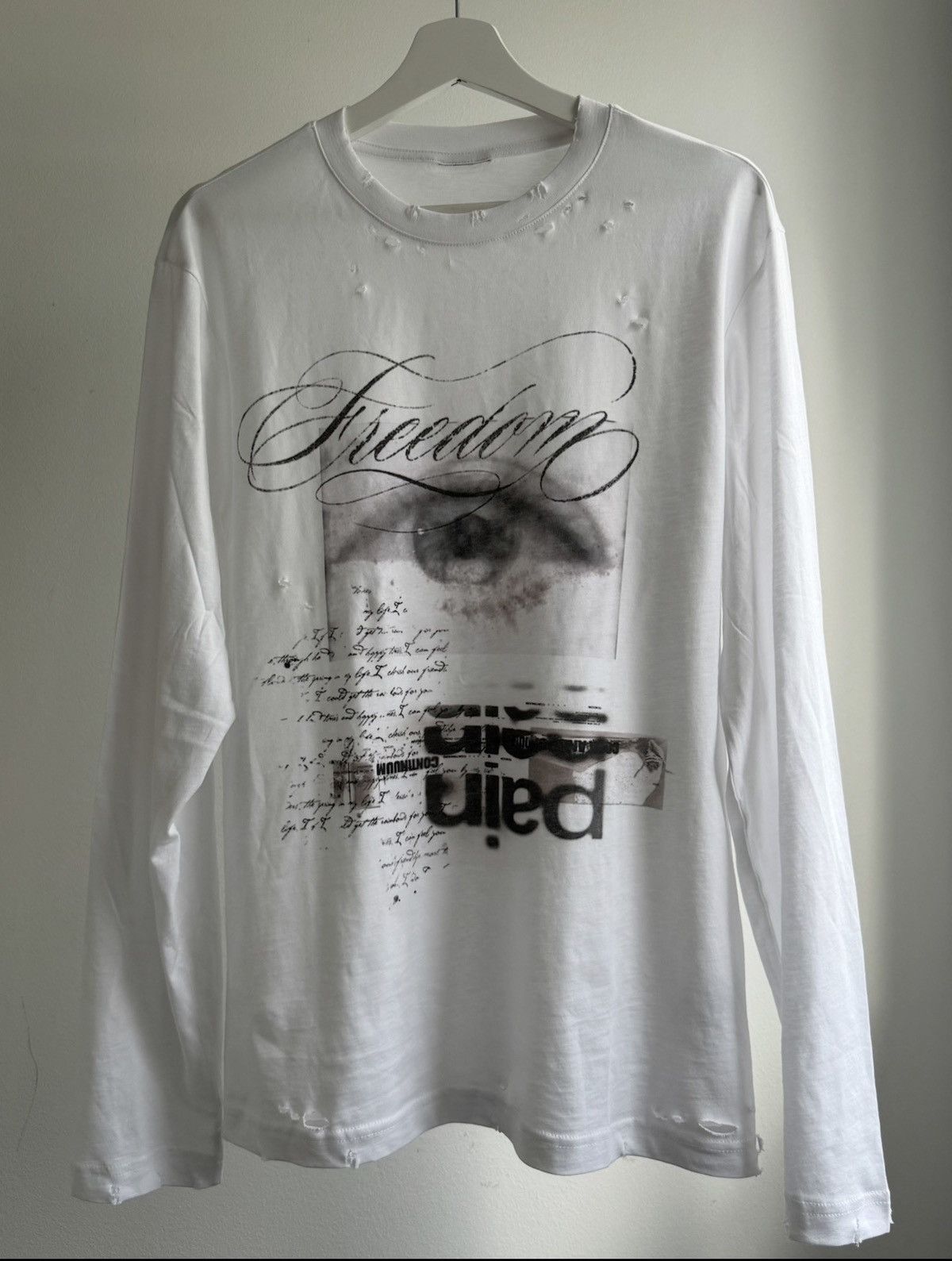 Vision Streetwear white opium baggy longsleeve distressed archive streetwear Size US M / EU 48-50 / 2 - 1 Thumbnail