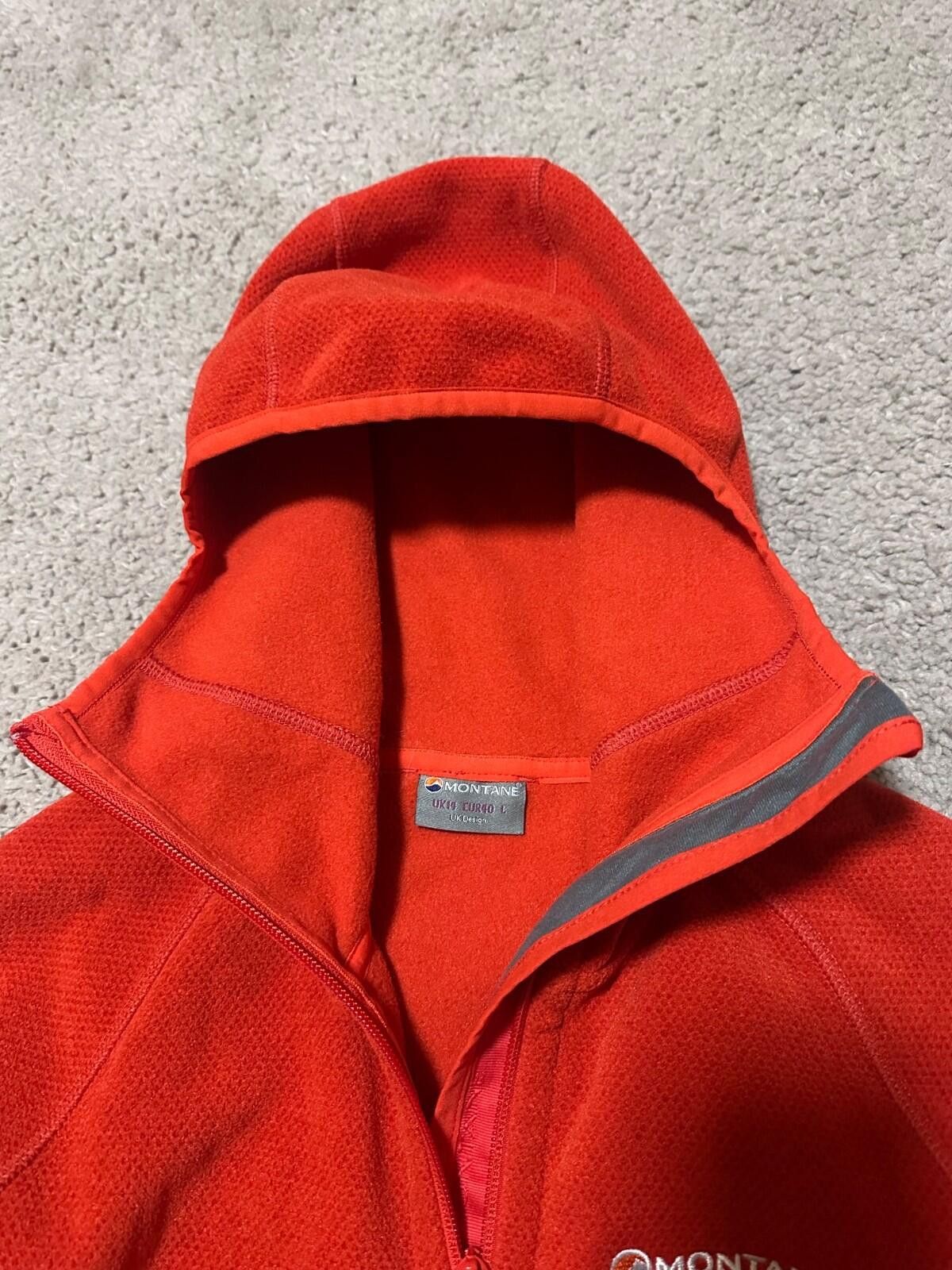 Montane Montane Red Hooded Lightweight Fleece Jacket Sz L Size L / US 10 / IT 46 - 5 Thumbnail