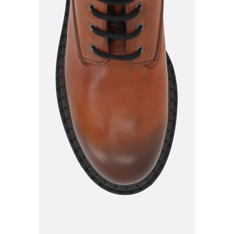 Prada PRADA Brown Vintage Leather Combat Boots New And Authentic ( Size US 6 / IT 36 - 4 Thumbnail