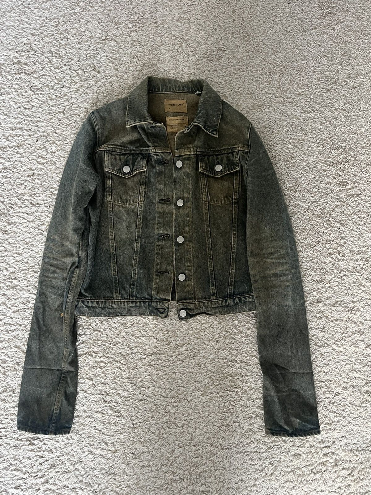 1999 Helmut Lang folded sleeve trucker jacket