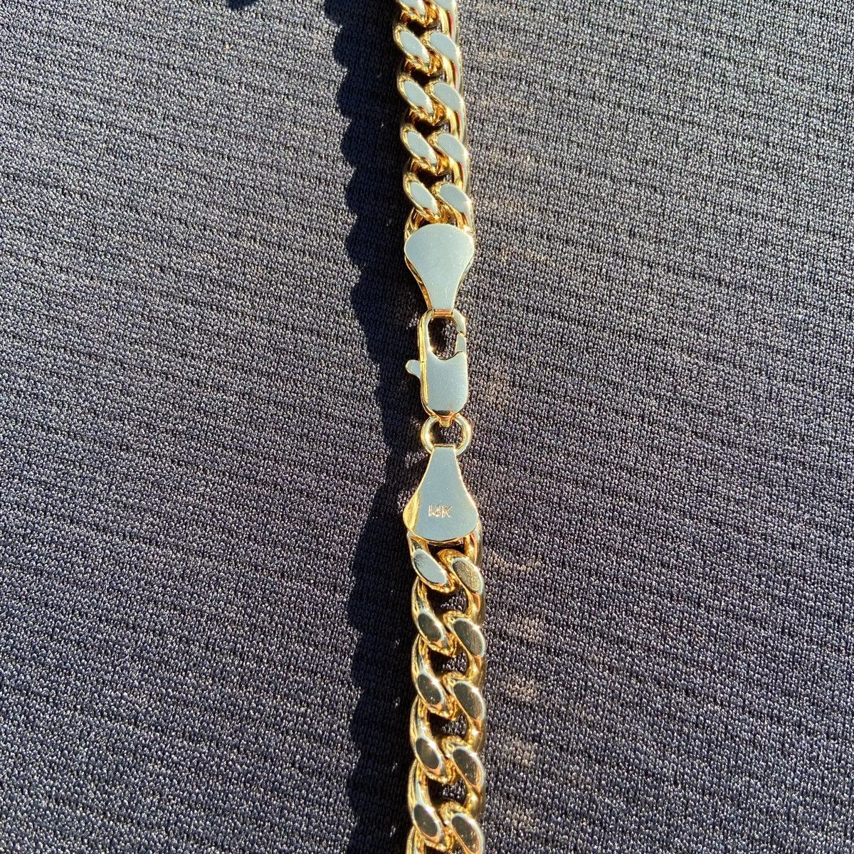 Jewelry Gold Chain Cuban Necklace 24in 8mm and Icy Money Bag Pendant Size ONE SIZE - 6 Thumbnail