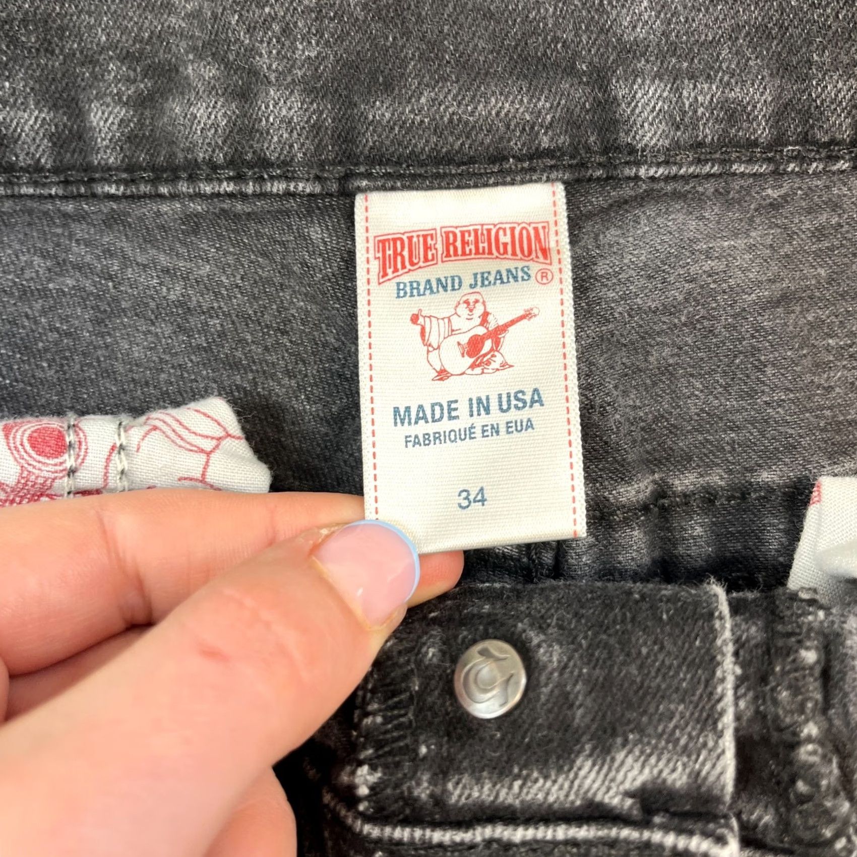 True Religion True Religion Jeans Slim Tapered 34 32 Dark Wash Black Stretch USA Made Mens Size US 34 / EU 50 - 7 Thumbnail