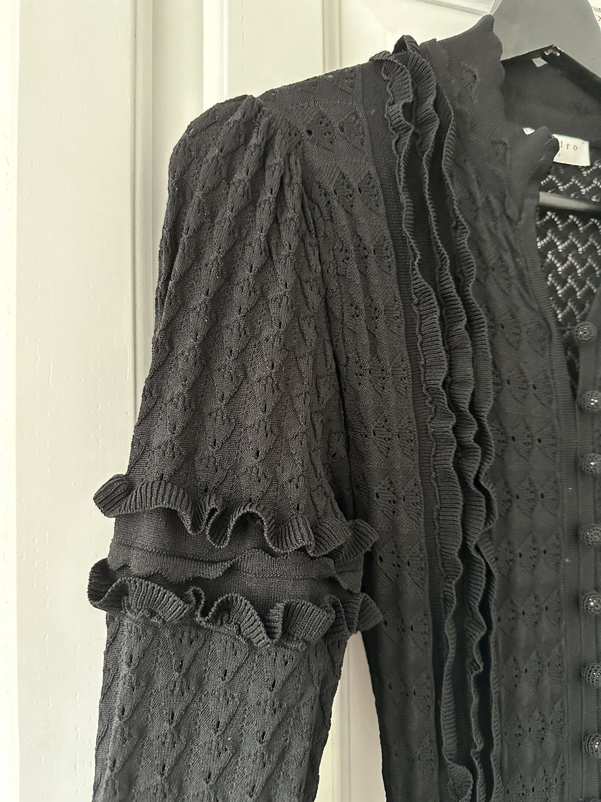 Designer × Sandro sandro black pointelle dress Size XS / US 0-2 / IT 36-38 - 8 Thumbnail