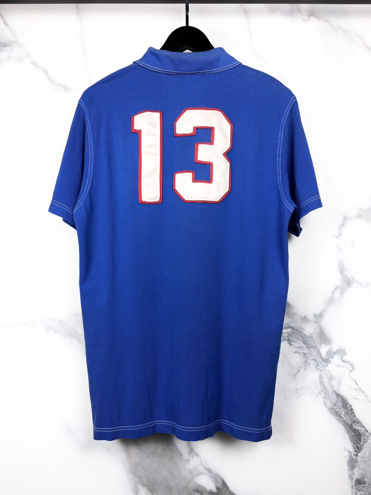 Junya Watanabe × Lacoste SS07 Junya Watanabe Lacoste Number Jersey Polo Tshirt Poem Size US L / EU 52-54 / 3 - 1 Thumbnail