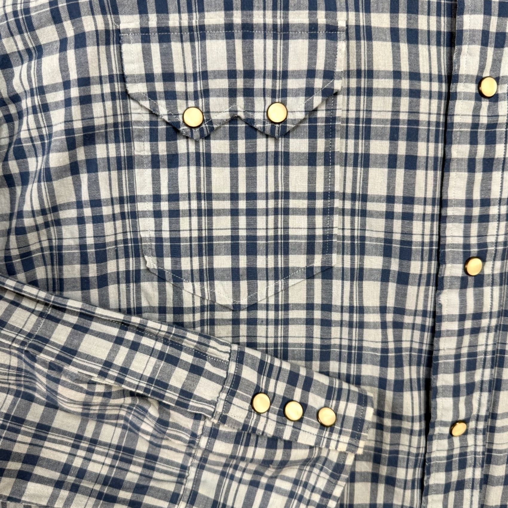 Polo Ralph Lauren VINTAGE Polo Ralph Lauren Shirt Mens 2XL Western Pearl Snap Blue Plaid Size US XXL / EU 58 / 5 - 4 Thumbnail