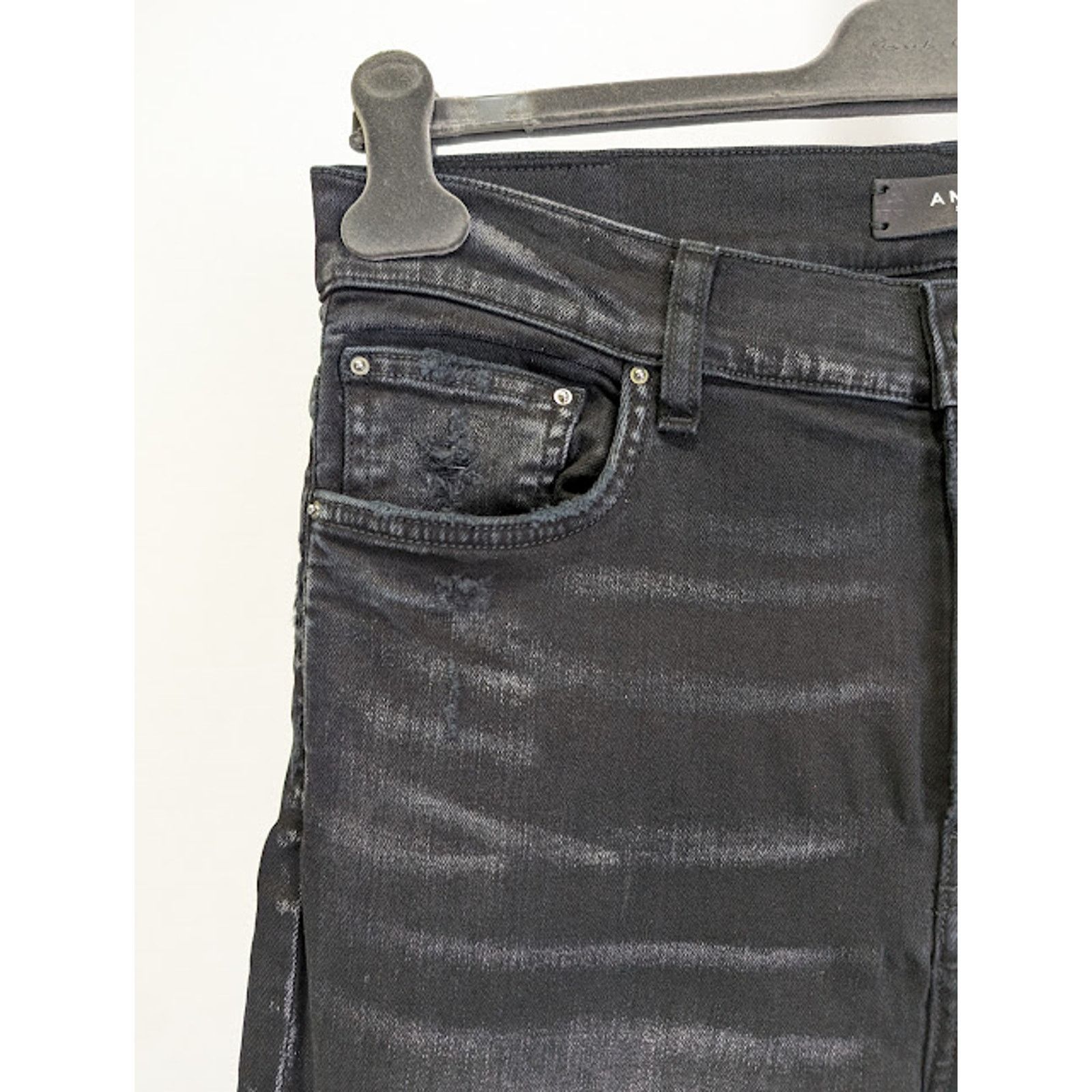 Amiri o1rshd1 Stacked Flare Jeans in Aged Black Size US 30 / EU 46 - 8 Thumbnail