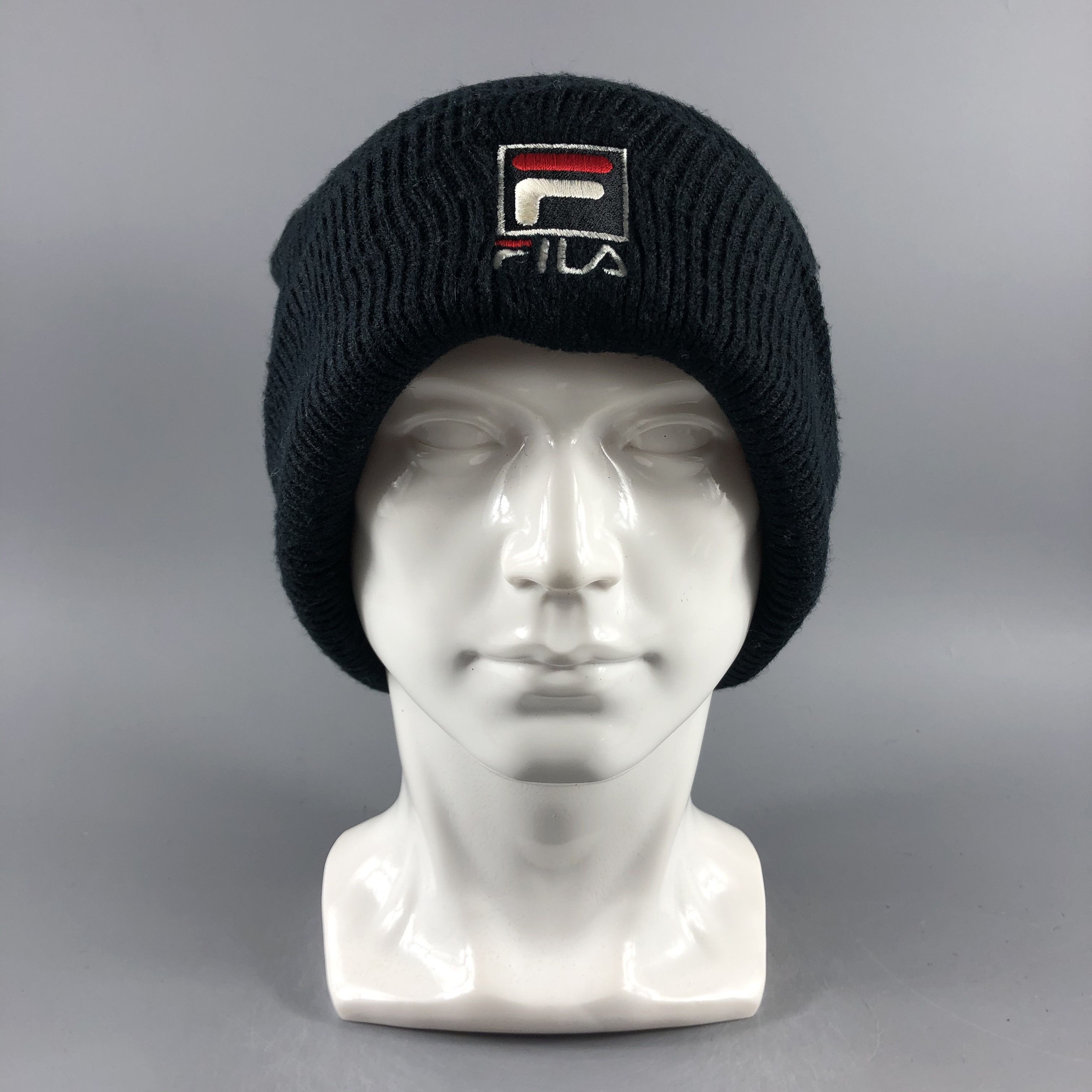 Fila × Vintage Fila Ribbed Beanie Snow Hat Snow Cap -D262 Size ONE SIZE - 9 Thumbnail