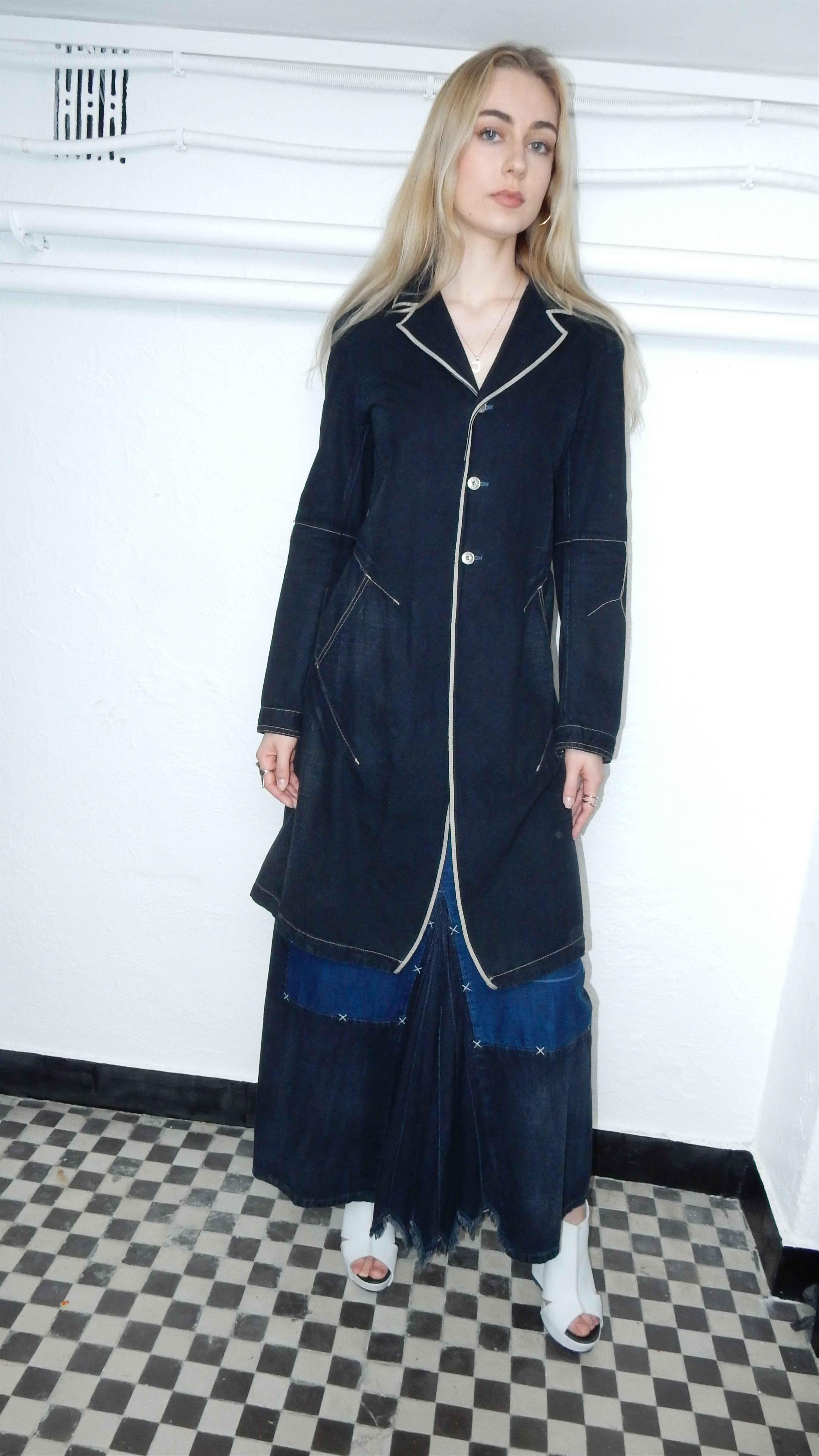 Marithe + Francois Girbaud × Vintage Marithe Francois Gribaud long dark coat - XS Size XS / US 0-2 / IT 36-38 - 1 Thumbnail