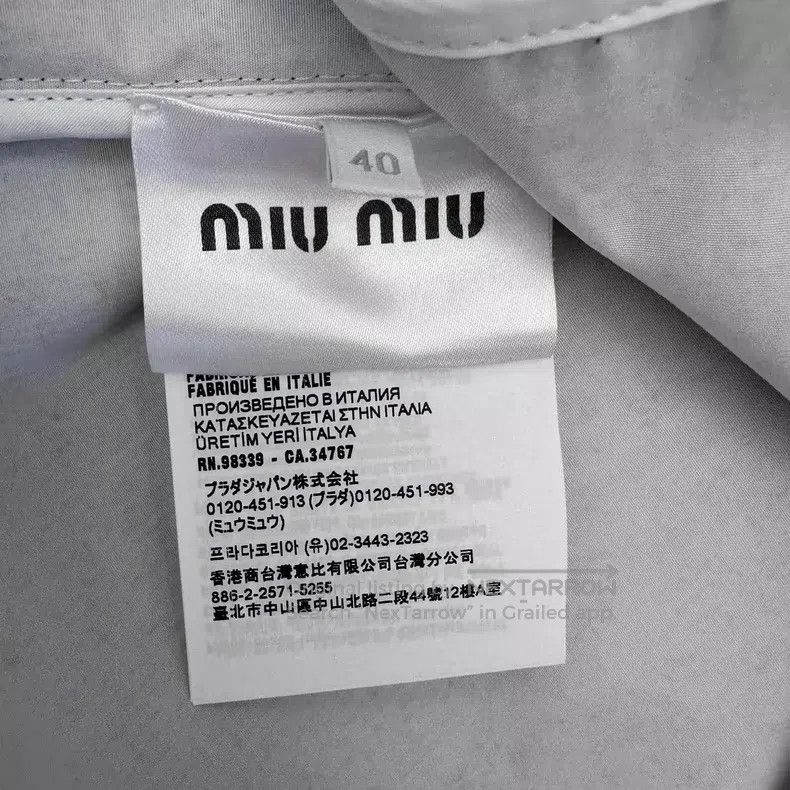 Miu Miu Miu Miu 40 Gray fake two-piece jacket coat Size L / US 10 / IT 46 - 6 Thumbnail