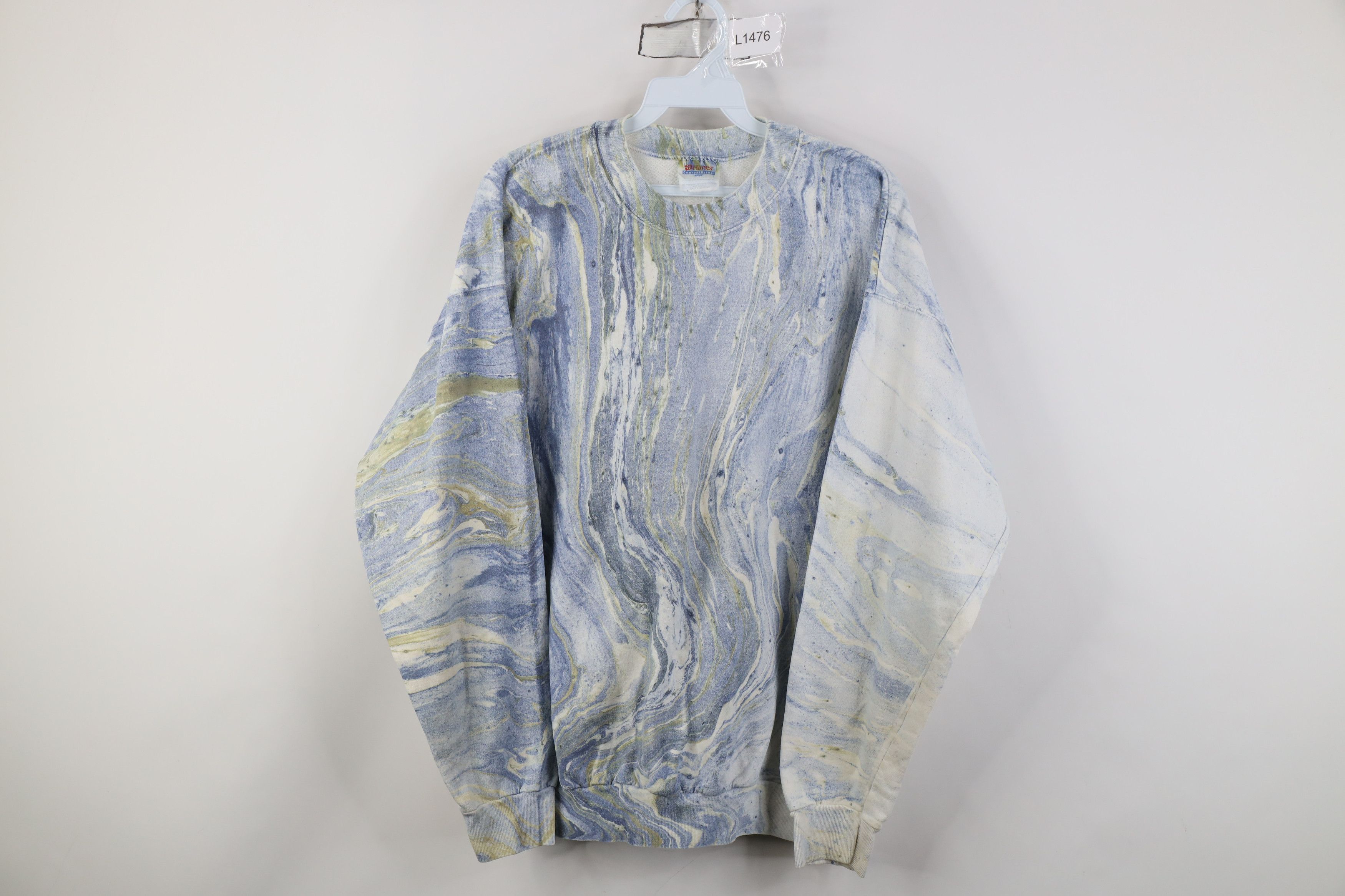 Vintage Vintage 90s Streetwear Paint Splatter Crewneck Sweatshirt Size L / US 10 / IT 46 - 1 Thumbnail