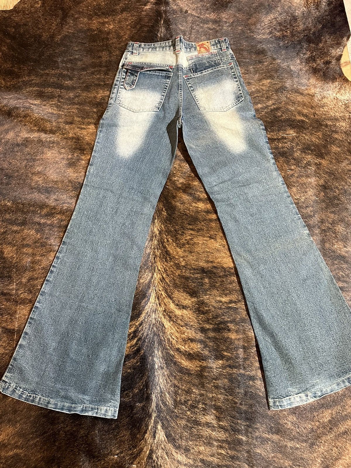 Japanese Brand × Vintage Japanese stacked flared denim Size US 28 / EU 44 - 4 Thumbnail
