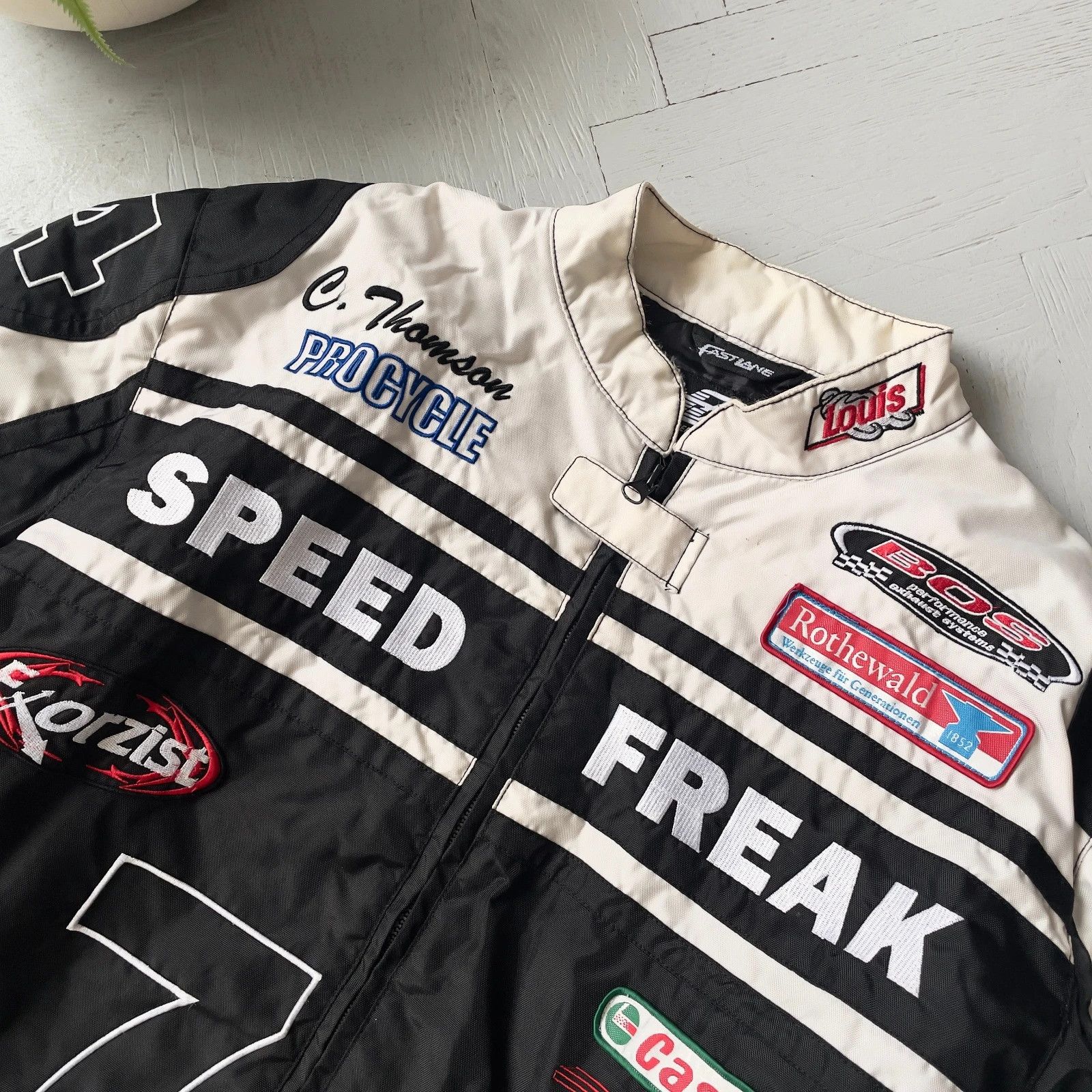 Vintage Speed Freak Motorcycle Racing Team Short Jacket Size US L / EU 52-54 / 3 - 4 Thumbnail