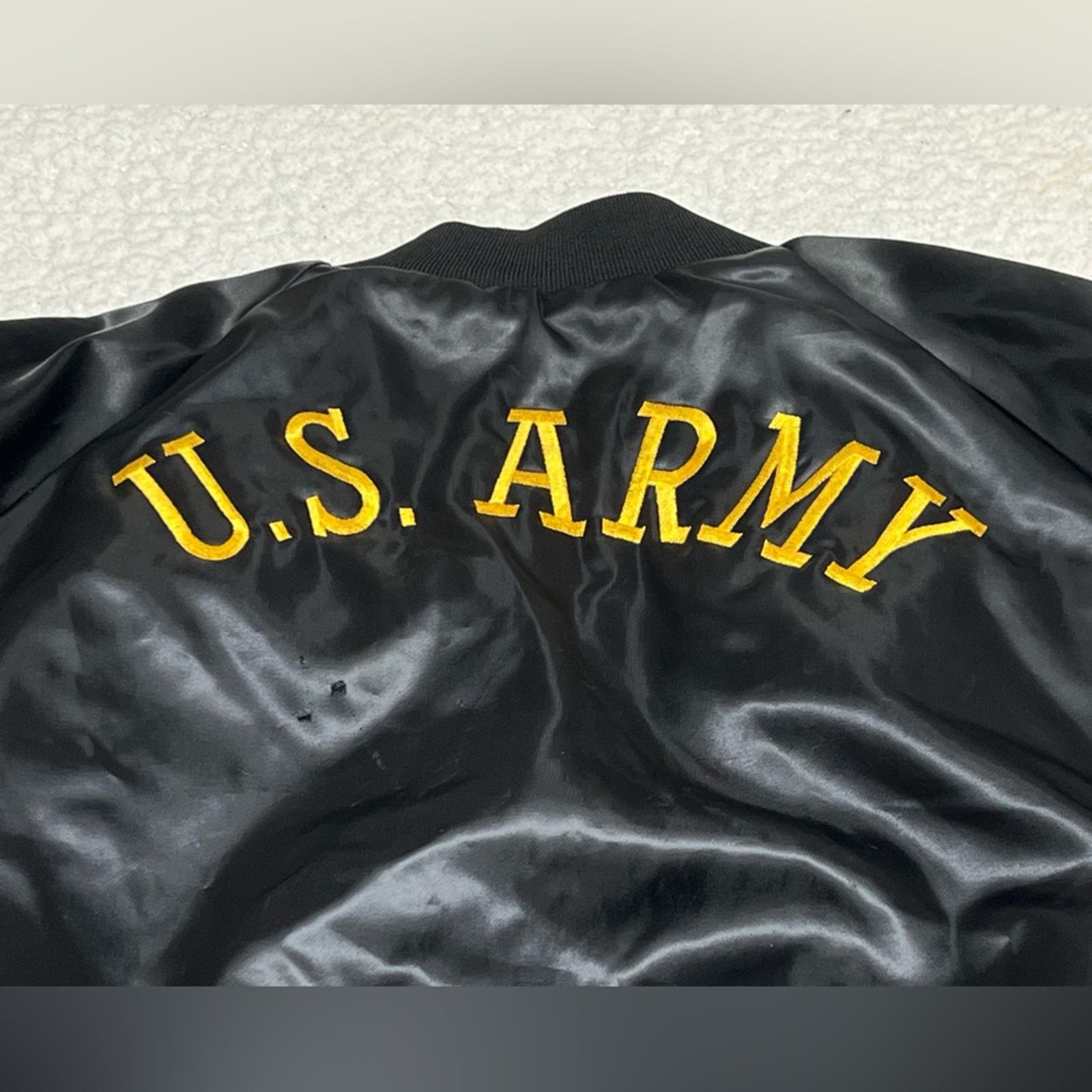 Other VTG King Louie US Army XL Black Satin Bomber Jacket Size US XL / EU 56 / 4 - 8 Thumbnail