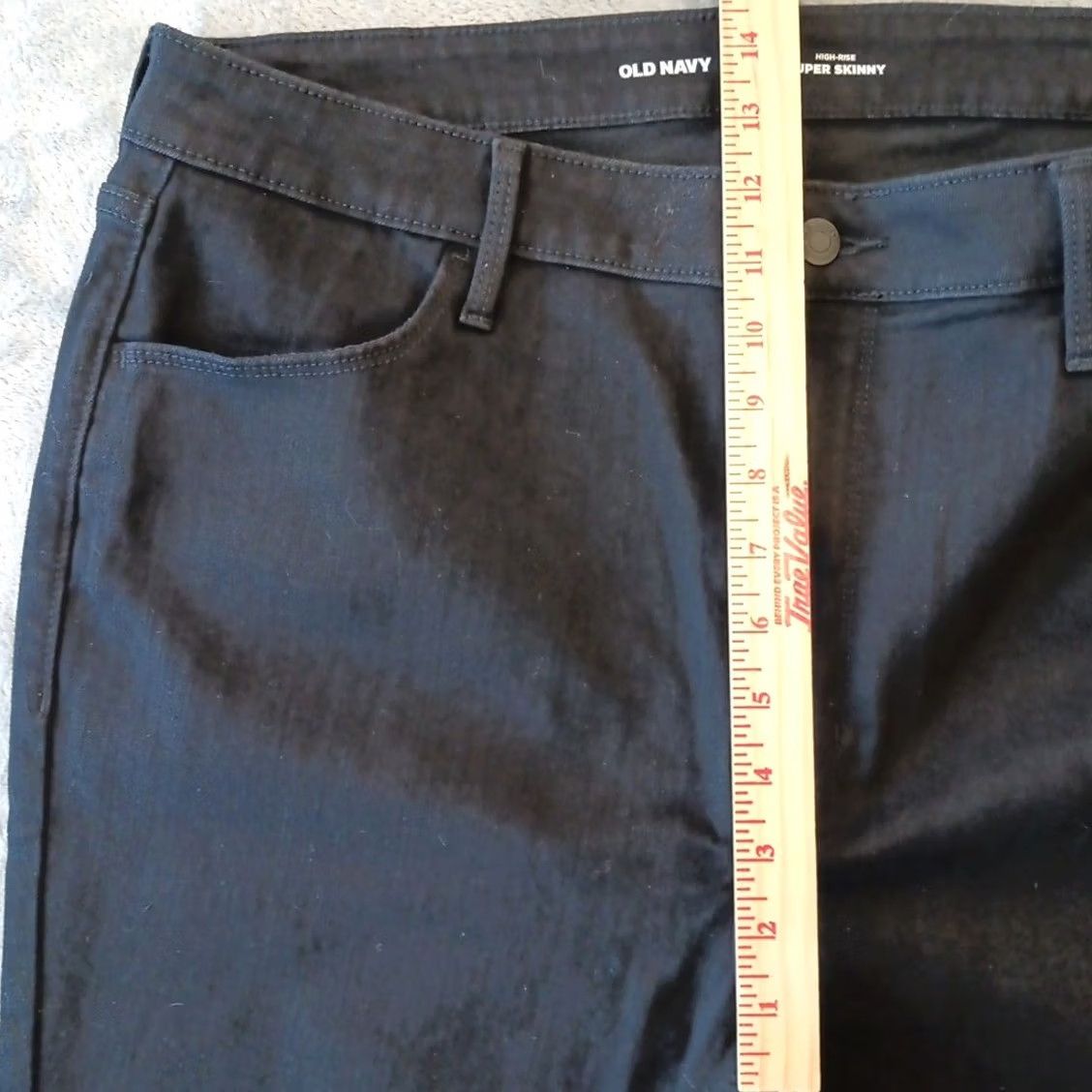 Old Navy Old Navy Jeans Womens 16 Tall High Rise Skinny Stretch Black Denim 5-Pocket Inseam 30.5in Size 38" / US 16 / IT 52 - 4 Thumbnail