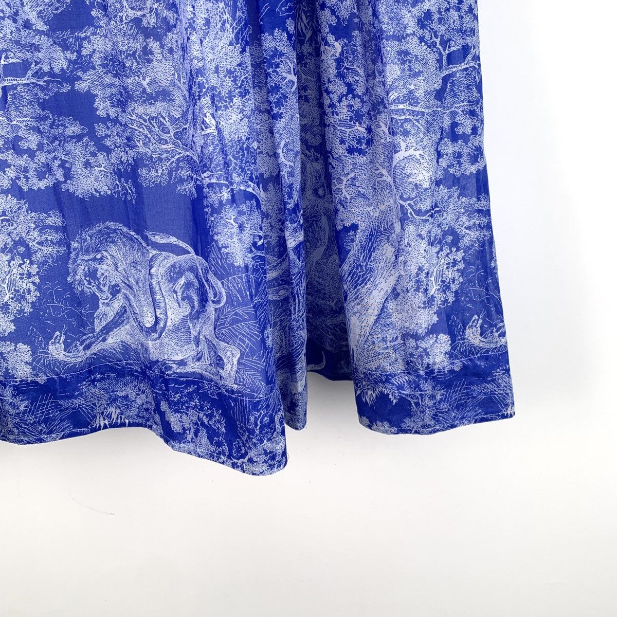 Dior Dior Blue Animal Jungle Print Cotton Casual Dress Size 28" / US 6 / IT 42 - 4 Thumbnail