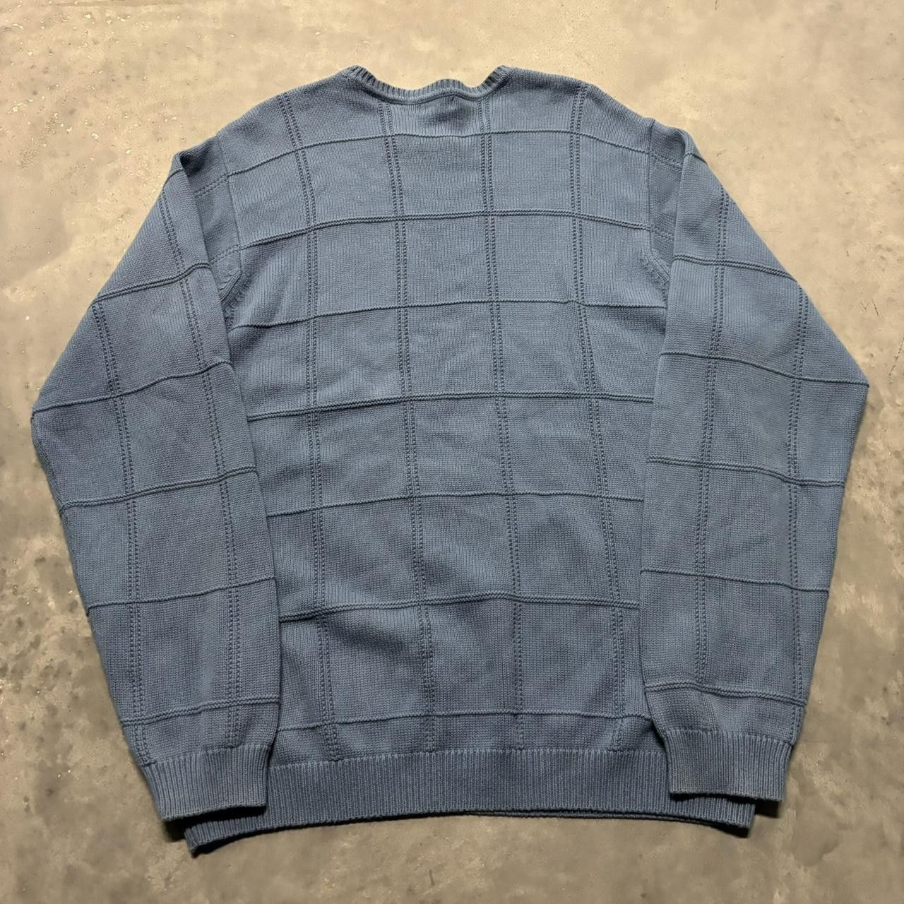 Japanese Brand × Vintage Crazy Vintage Y2K/2000s Blue Essential Knitted Sweater! Size US L / EU 52-54 / 3 - 5 Thumbnail