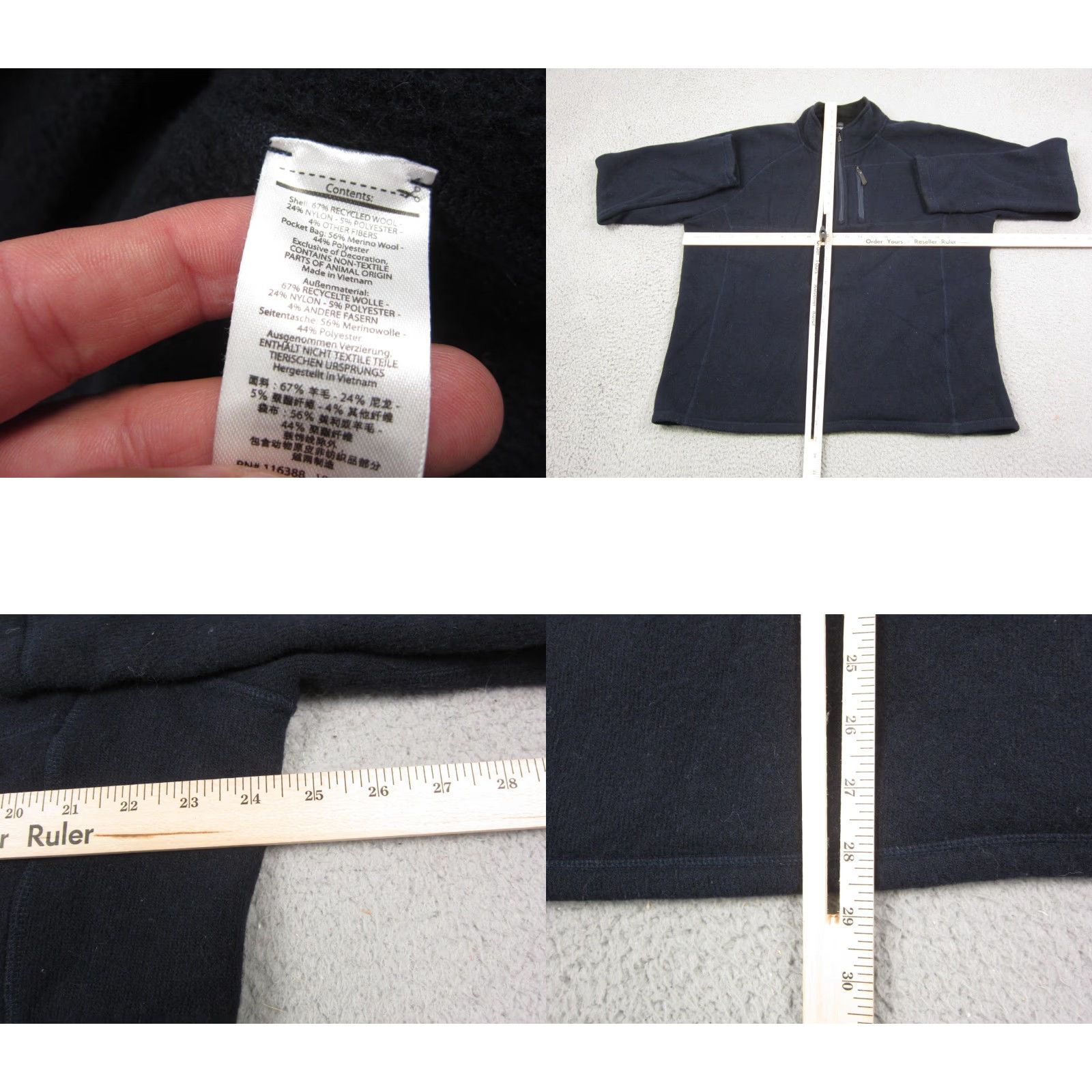 Smartwool SmartWool Sweatshirt Mens Pullover Blue Large Mock Neck Wool Polyester Knit Logo 90s Vintage? Size US L / EU 52-54 / 3 - 8 Thumbnail