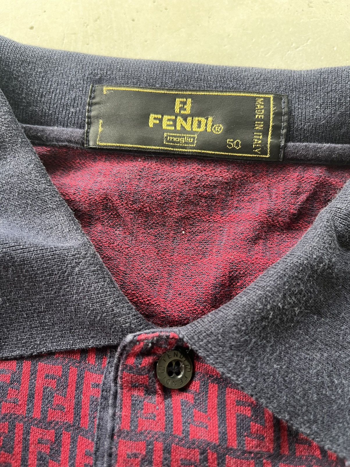 Fendi Vintage Rare Fendi Monogram Longshirt Polo Size US M / EU 48-50 / 2 - 3 Thumbnail