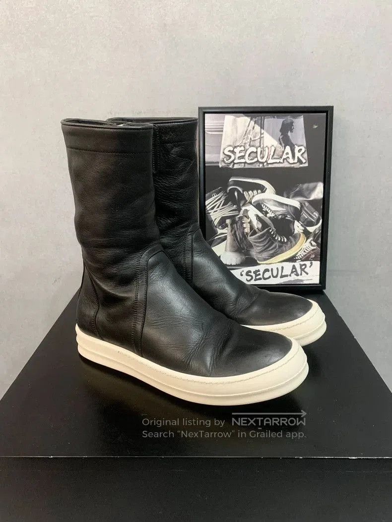 Rick Owens Rick Owens Black Leather High Boots. Size US 7 / EU 40 - 3 Thumbnail