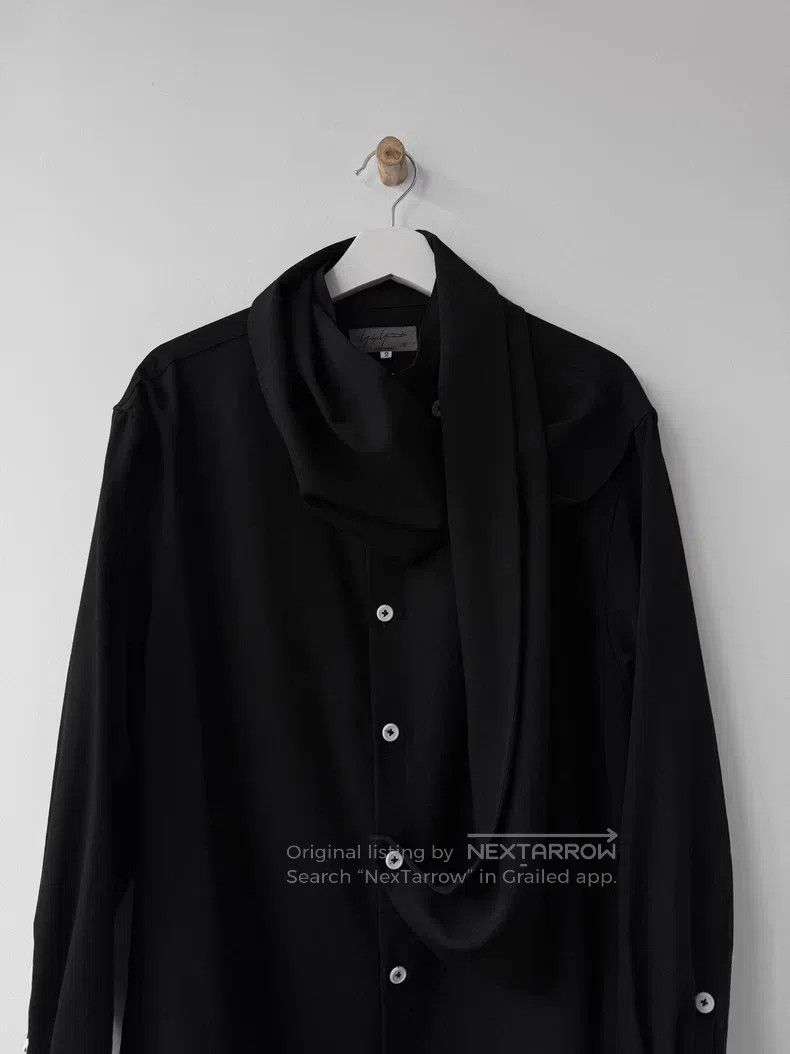 Yohji Yamamoto Yohji Yamamoto 19AW Show White Button Ribbon Shirt Size US M / EU 48-50 / 2 - 4 Thumbnail