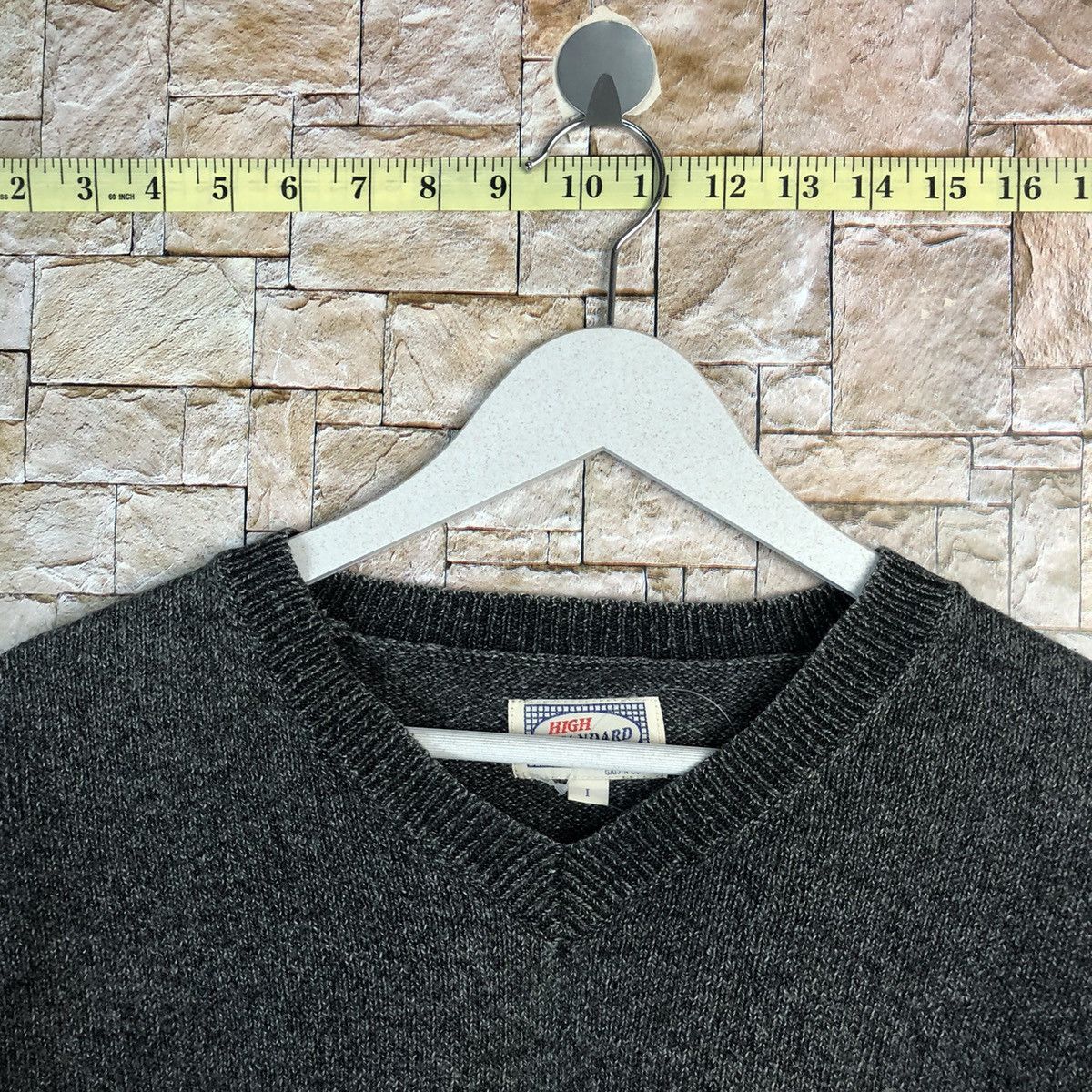 Homespun Knitwear × Japanese Brand × Vintage High Standard vintage japan Grey Knitwear #A910 Size US M / EU 48-50 / 2 - 4 Thumbnail