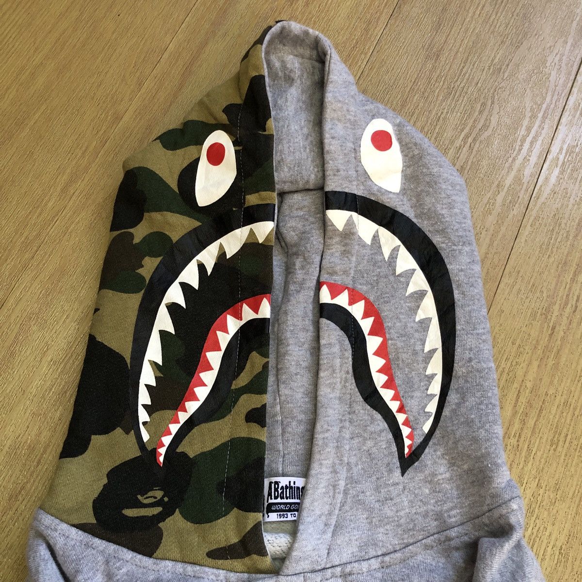 Bape 1st Camo Shark Hoodie Varsity Jacket Size US L / EU 52-54 / 3 - 3 Thumbnail