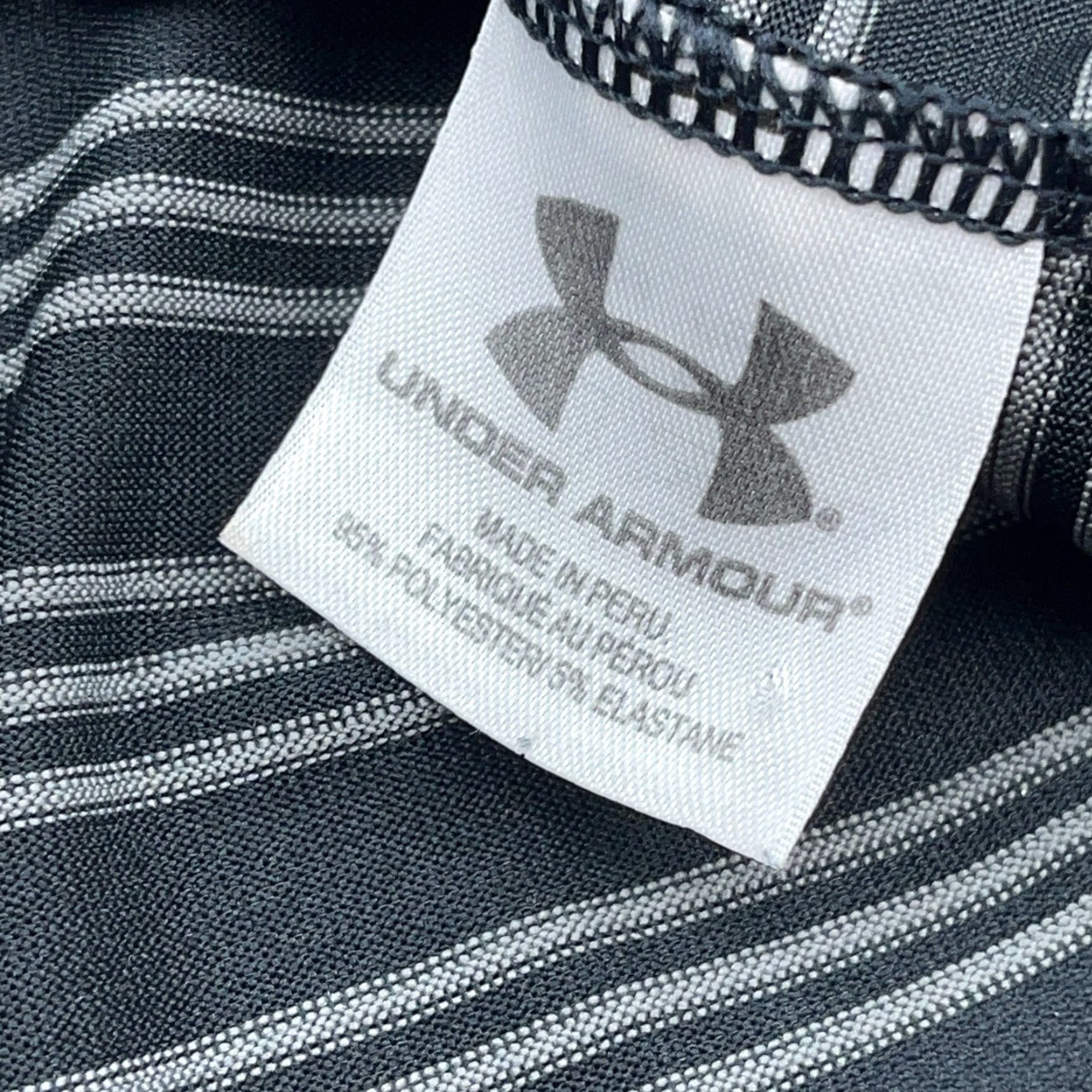 Under Armour Under Armour Polo Shirt Men L Black White Striped HeatGear Performance Golf Shirt Size US L / EU 52-54 / 3 - 5 Thumbnail