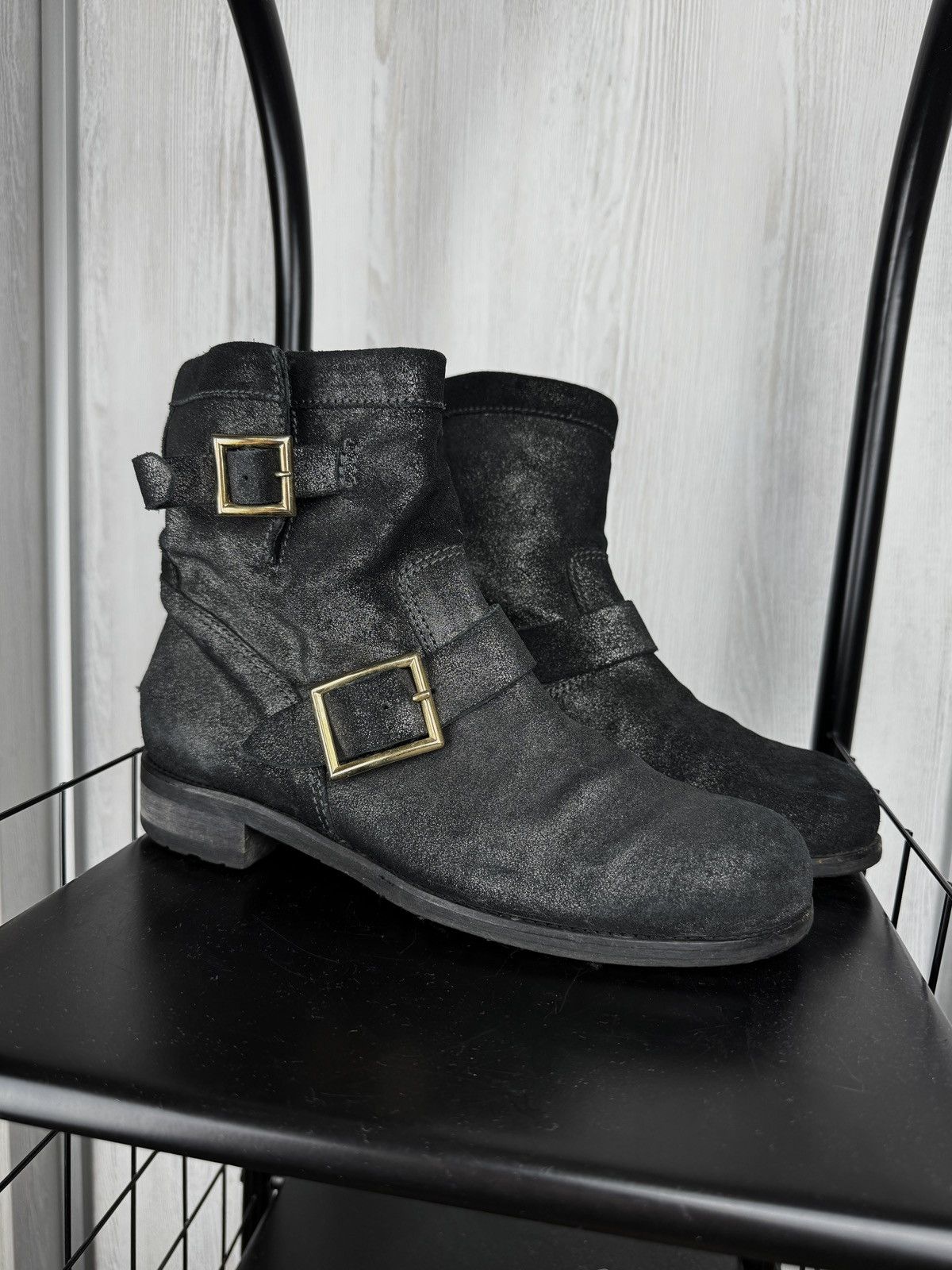 Jimmy Choo Jimmy Choo black leather shiny biker boots size 39.5 Size US 9.5 / IT 39.5 - 1 Thumbnail