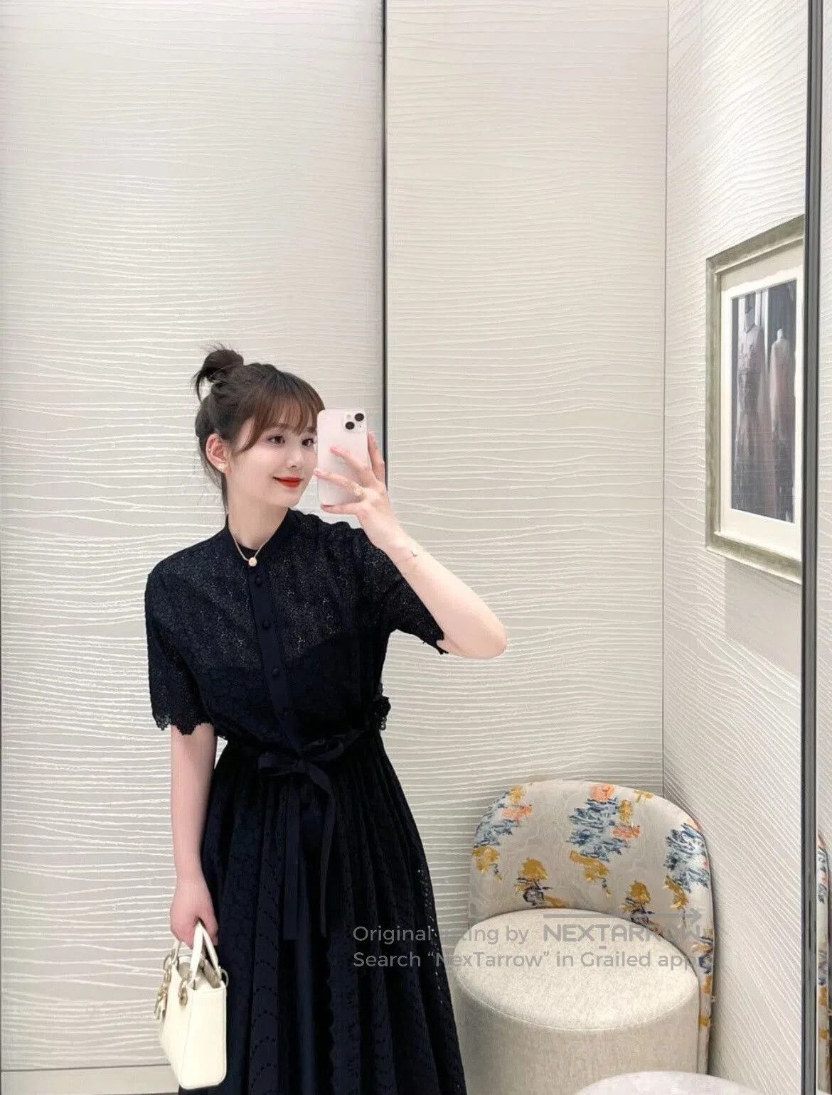 Dior Dior Cotton Lace Strappy Dress. Size XS / US 0-2 / IT 36-38 - 7 Thumbnail