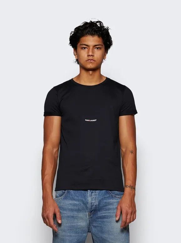 Saint Laurent Paris o1bcso1str0625 Rive Gauche T-Shirt in Black Size US M / EU 48-50 / 2 - 4 Thumbnail