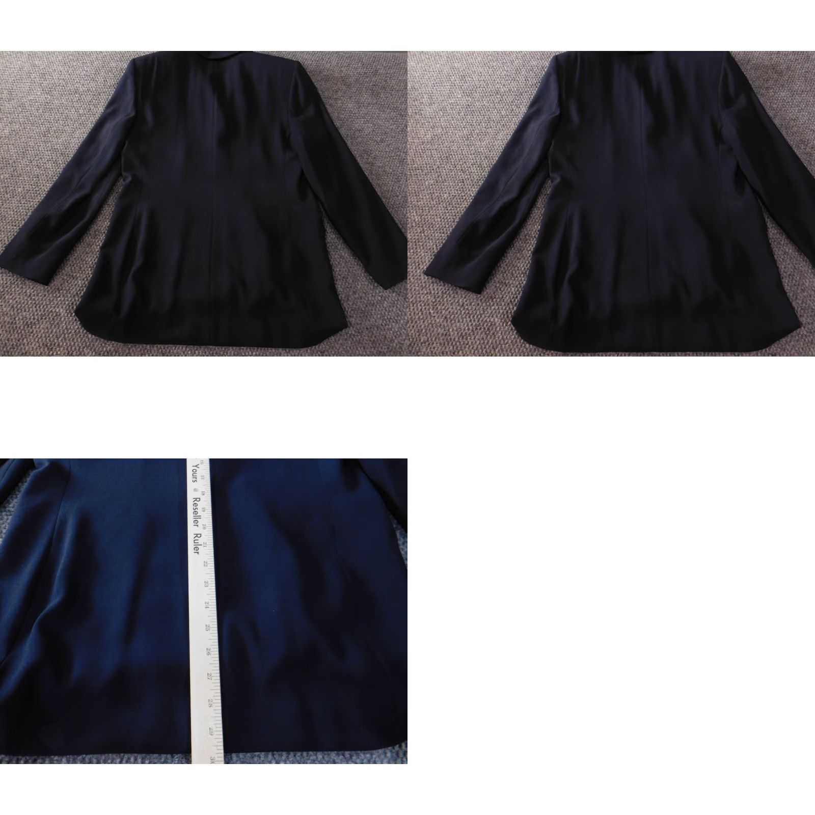 Jones New York Jones New York Blazer Womens 8 Blue Knit Cotton Lining Button Collared Mid-Length Casual Jacket Size M / US 6-8 / IT 42-44 - 8 Thumbnail