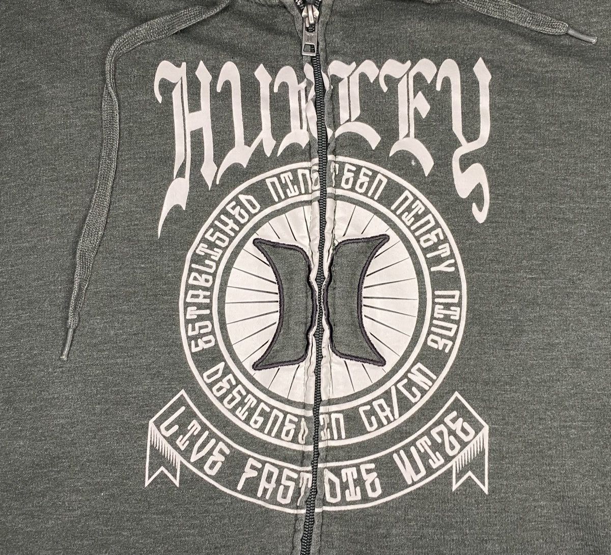 Hurley Green Hurley Full Zip Hoodie Y2K Graphic Large Size US L / EU 52-54 / 3 - 2 Thumbnail