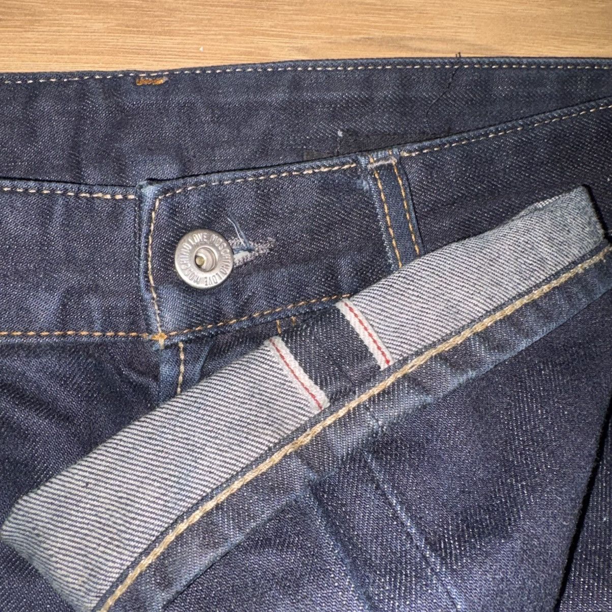 Moschino Love Moschino Selvedge Men’s Dark Blue Slim Fit Denim Jeans Size US 33 - 7 Thumbnail
