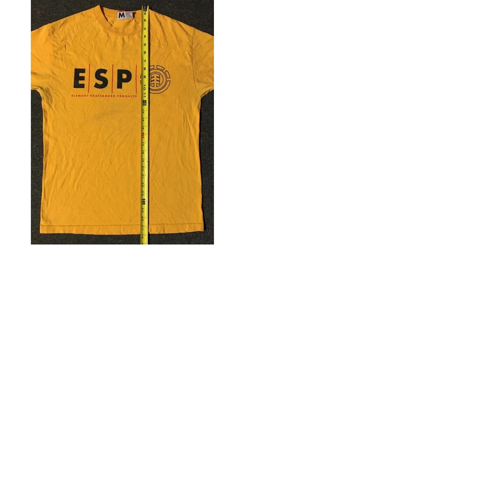 Thrasher VINTAGE 90s Element Skateboards Faded Shirt M Habitat Bam Margera Adio Skate Grunge Shirt Mens Yellow Thrasher USA Skateboarding Retro 90s Grunge Size US M / EU 48-50 / 2 - 9 Thumbnail